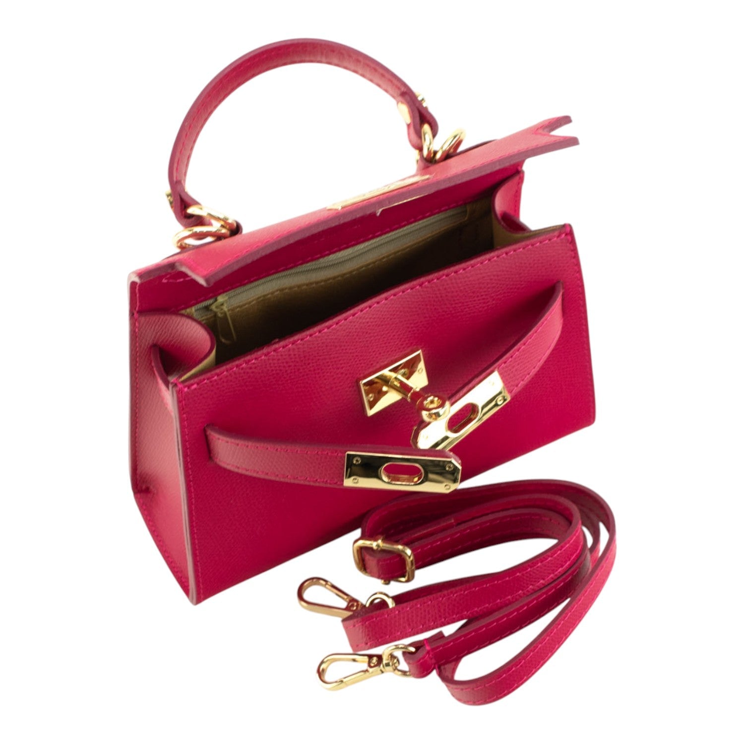 Bolso en Piel Pregato mini Latenza Fucsia - KimondoShop