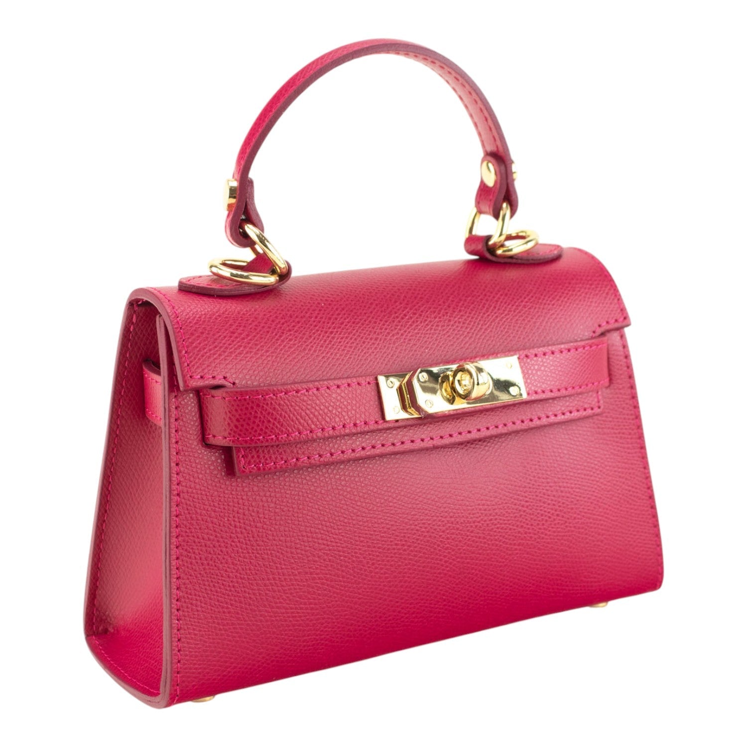 Bolso en Piel Pregato mini Latenza Fucsia - KimondoShop