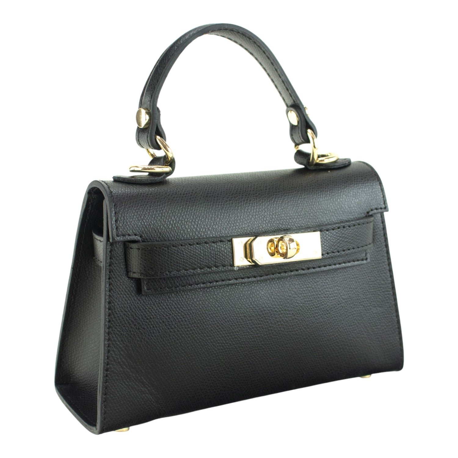 Bolso en Piel Pregato mini Latenza Negro - KimondoShop