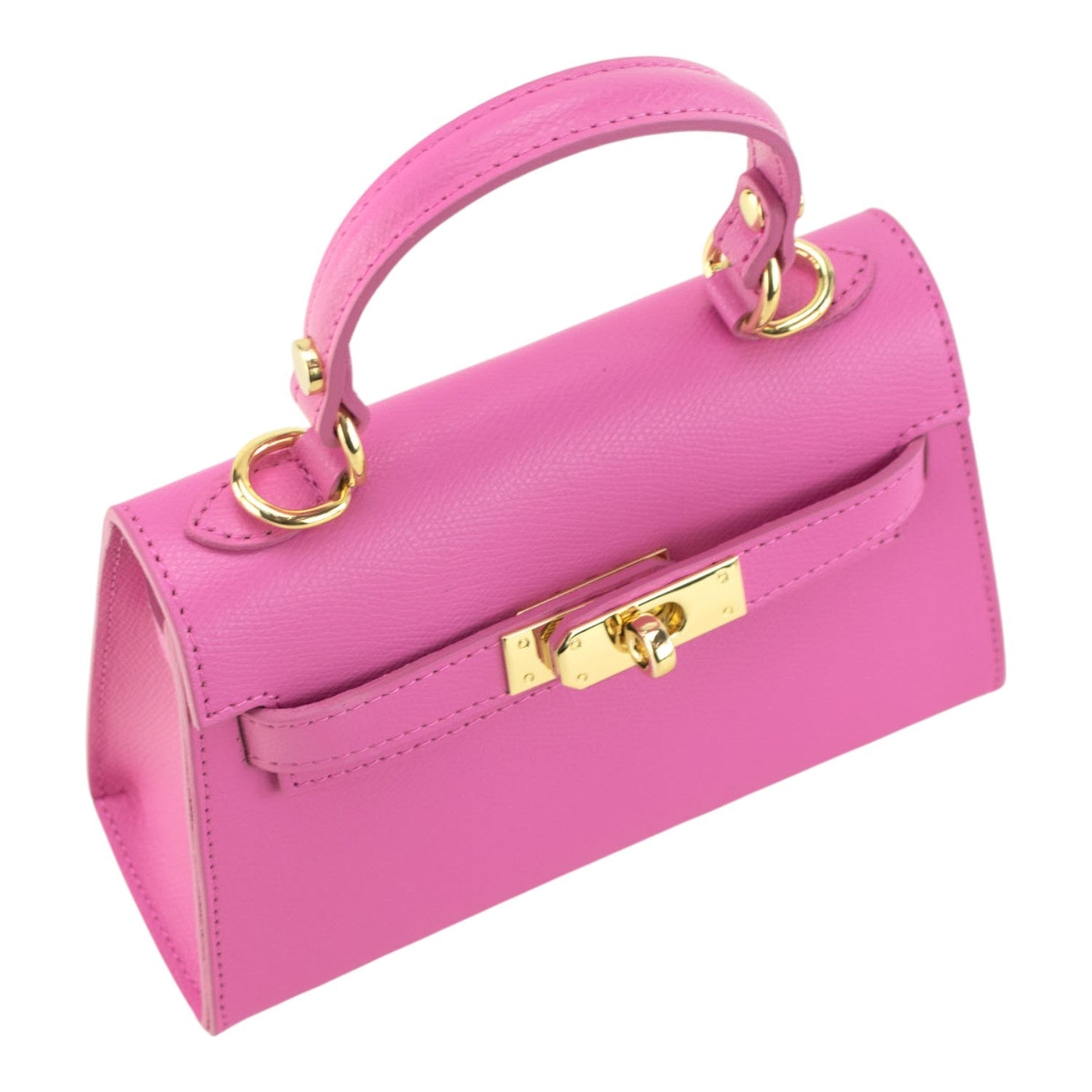 Bolso en Piel Pregato mini Latenza Rosa - KimondoShop