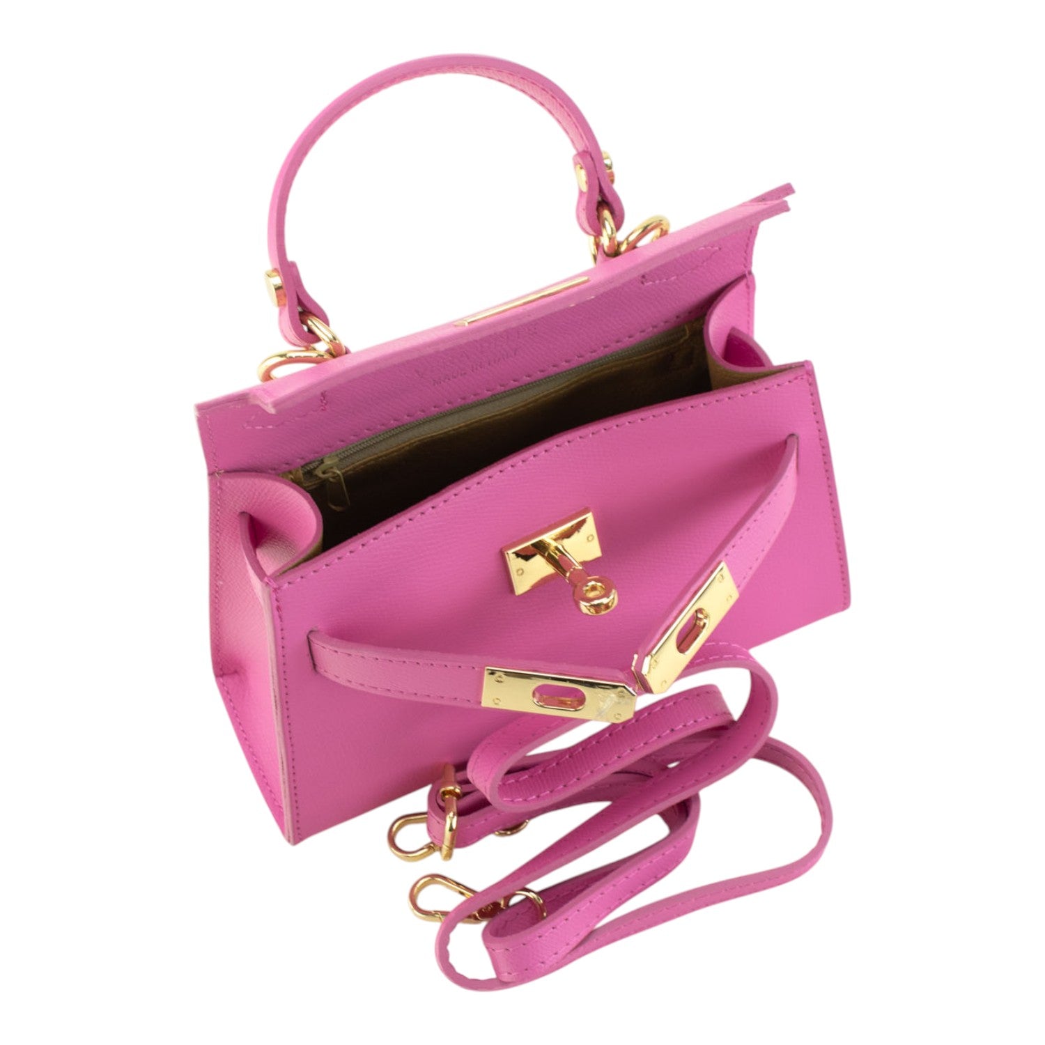 Bolso en Piel Pregato mini Latenza Rosa - KimondoShop