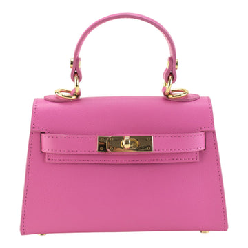 Bolso en Piel Pregato mini Latenza Rosa - KimondoShop