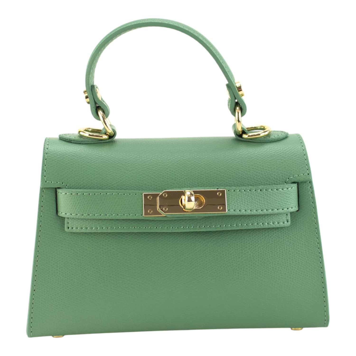Bolso en Piel Pregato mini Latenza Verde Aguamarina - KimondoShop