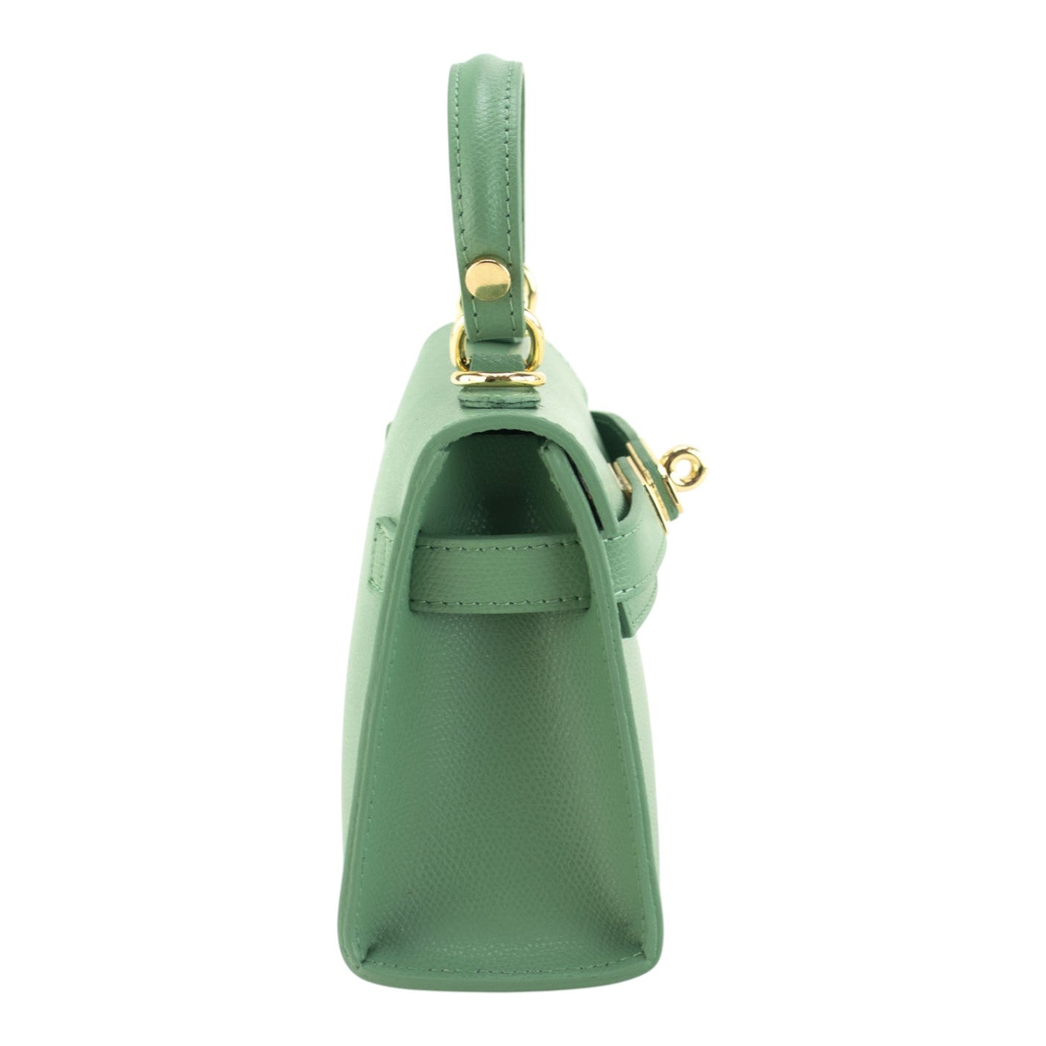 Bolso en Piel Pregato mini Latenza Verde Aguamarina - KimondoShop