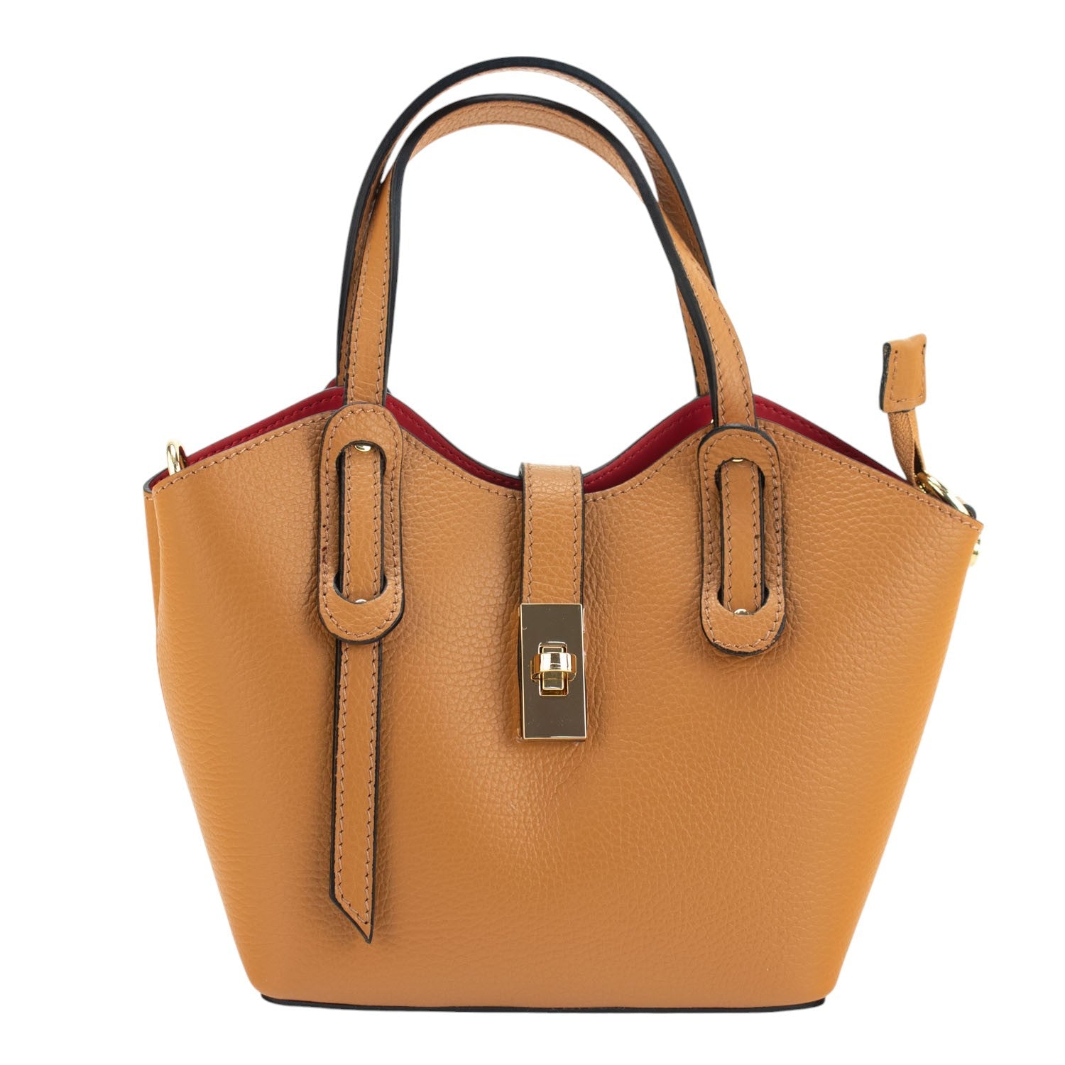 Bolso en Piel Pregato Piccolo Camel claro - KimondoShop