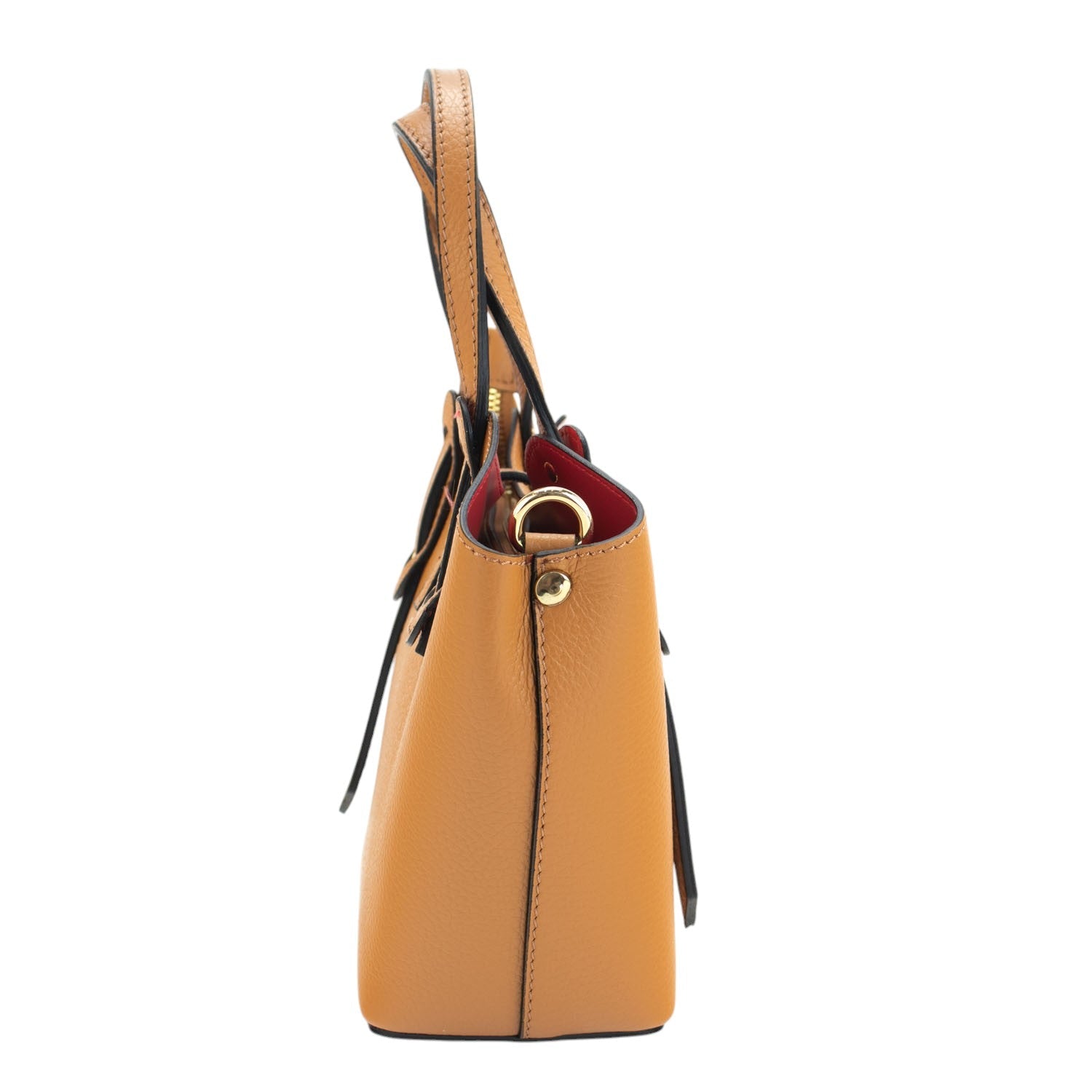 Bolso en Piel Pregato Piccolo Camel claro - KimondoShop