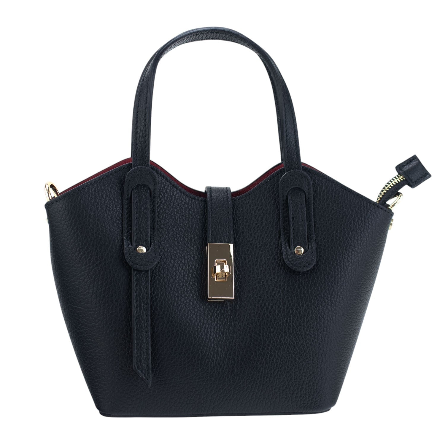 Bolso en Piel Pregato Piccolo Negro - KimondoShop