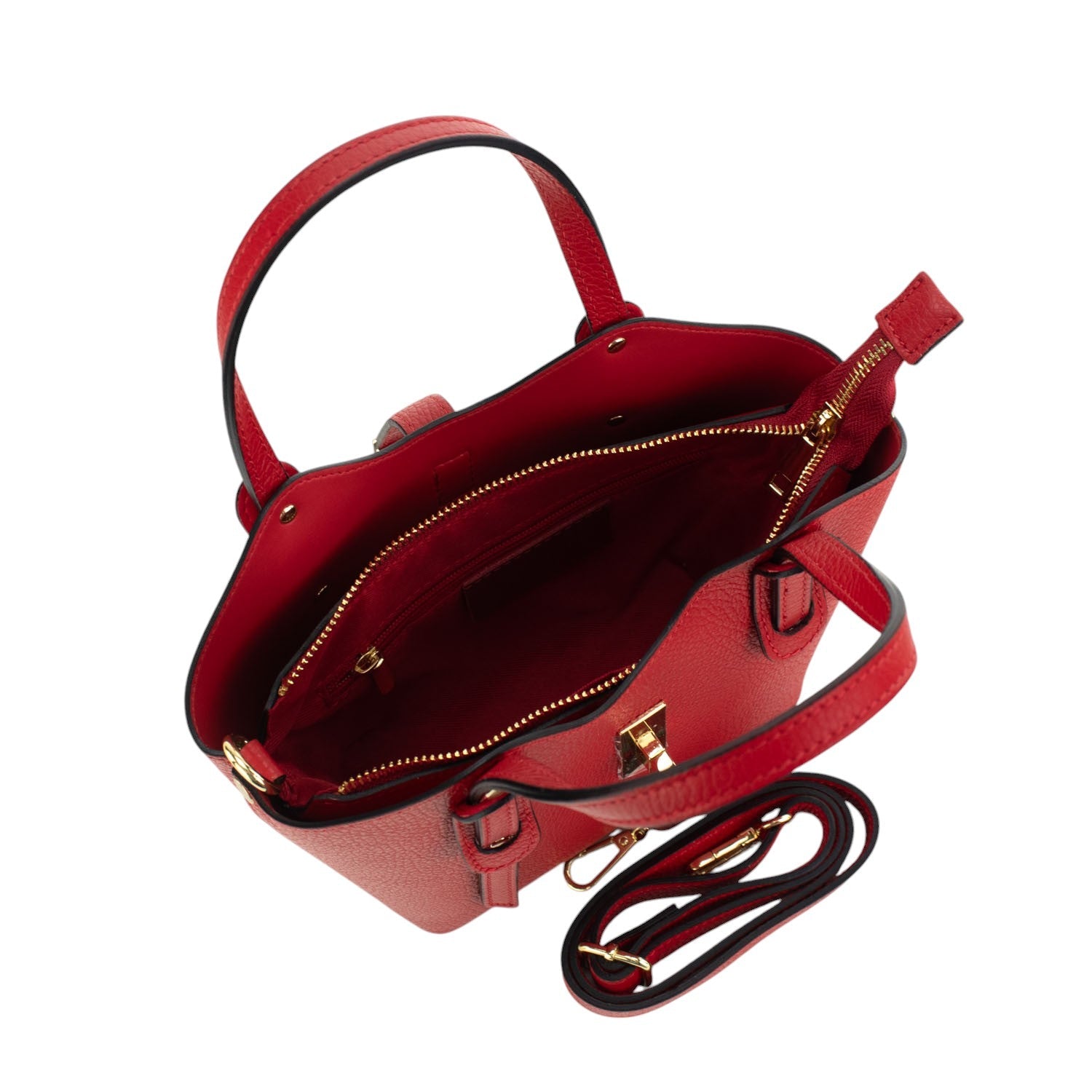 Bolso en Piel Pregato Piccolo Rojo - KimondoShop