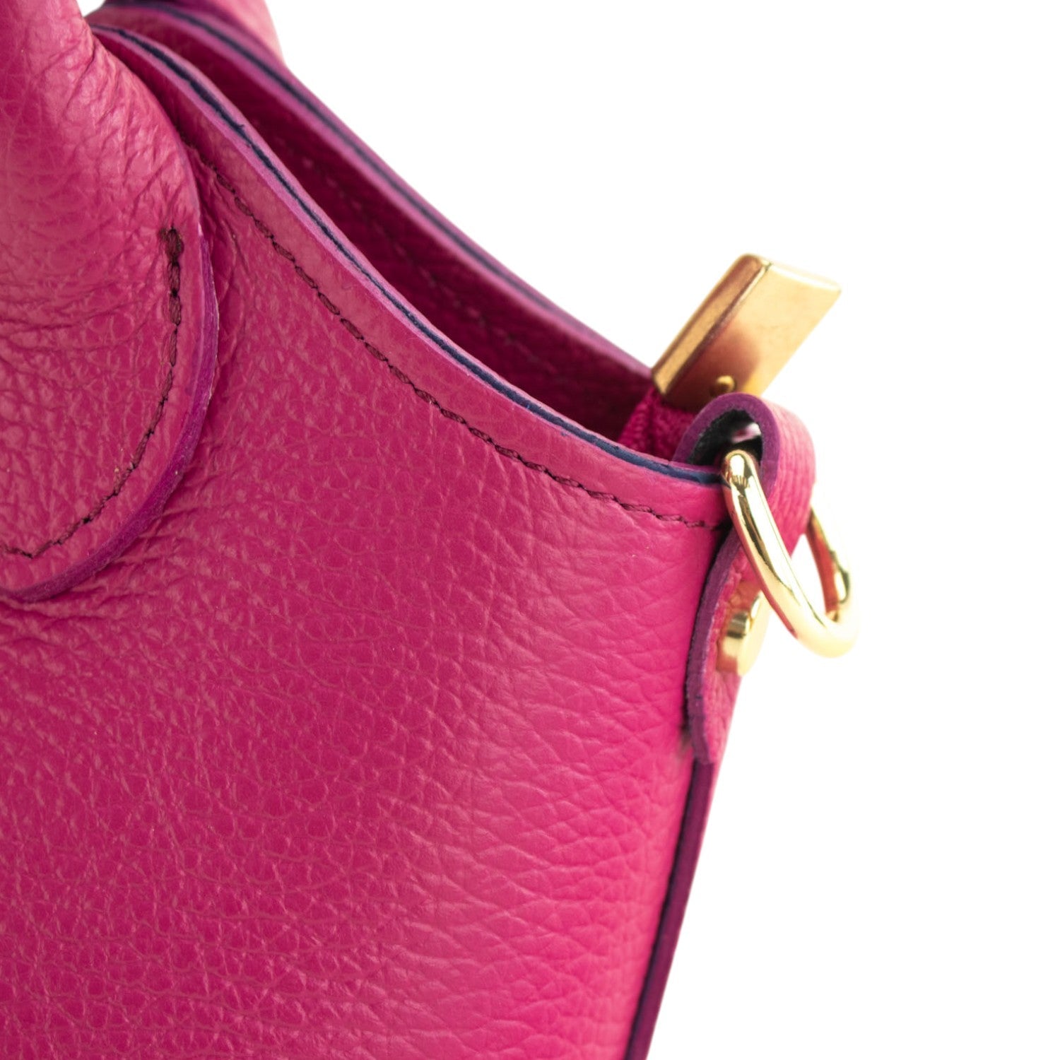 Bolso en Piel Pregato Piccolo tape Fucsia - KimondoShop