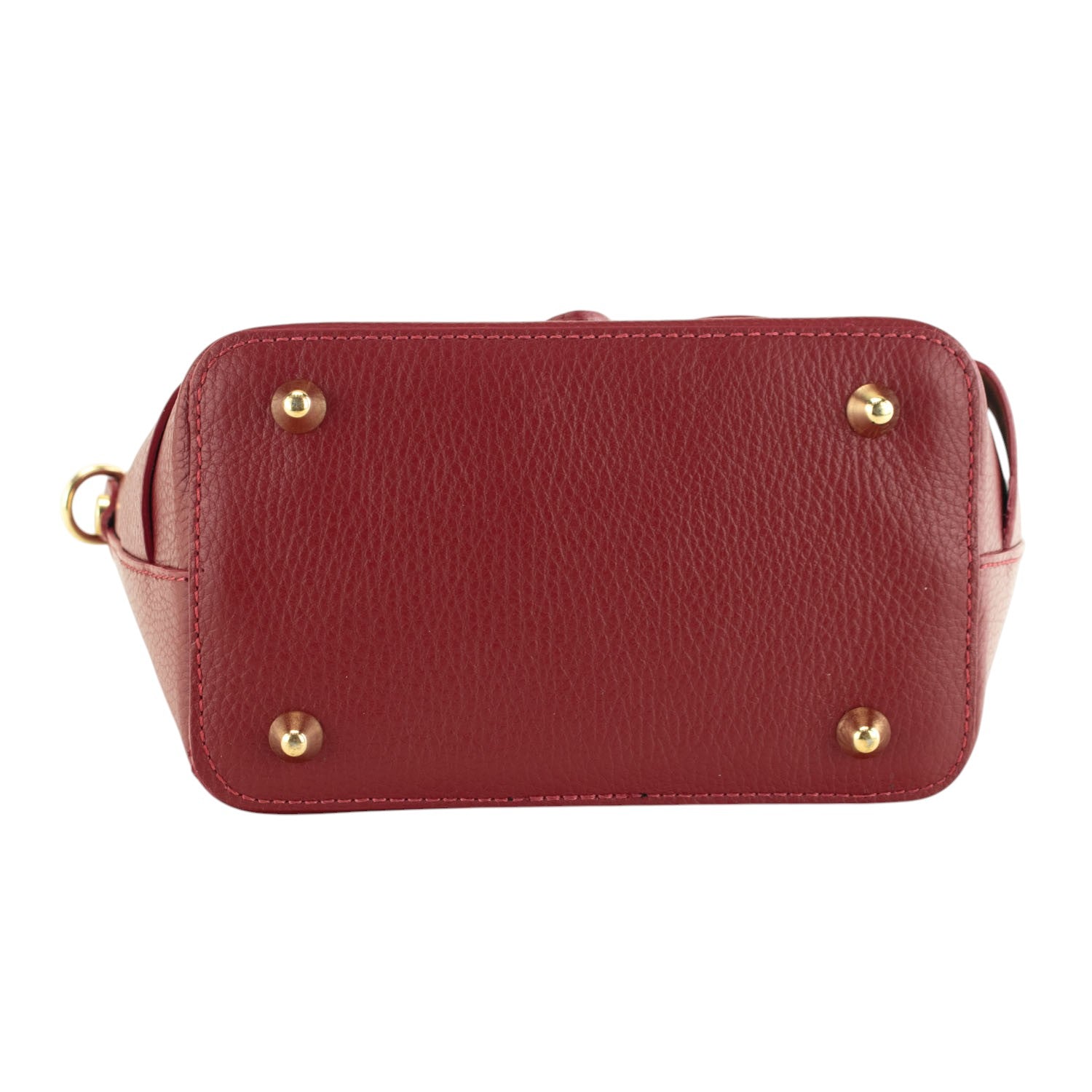 Bolso en Piel Pregato Piccolo tape Rojo oscuro - KimondoShop