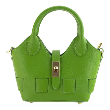 Bolso en Piel Pregato Piccolo tape Verde manzana - KimondoShop