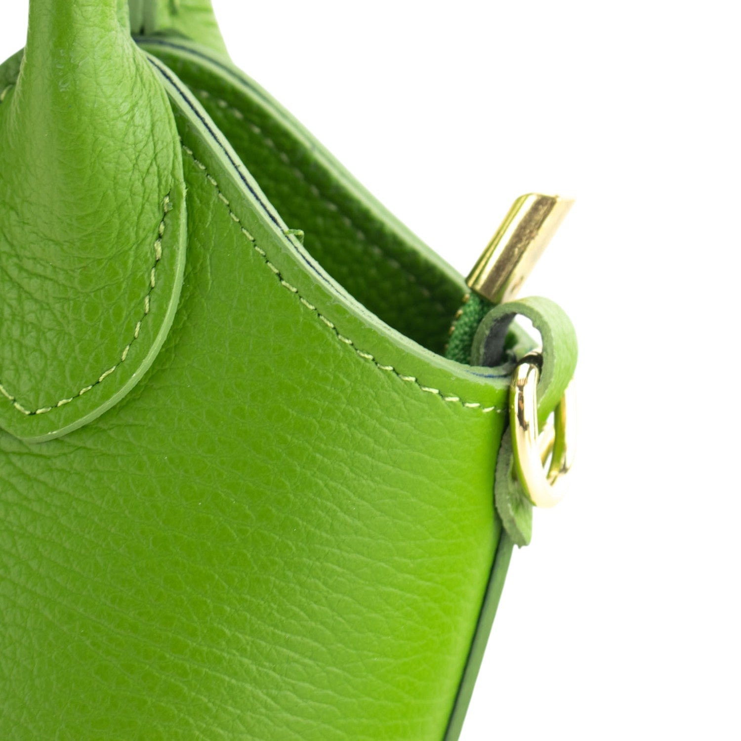 Bolso en Piel Pregato Piccolo tape Verde manzana - KimondoShop