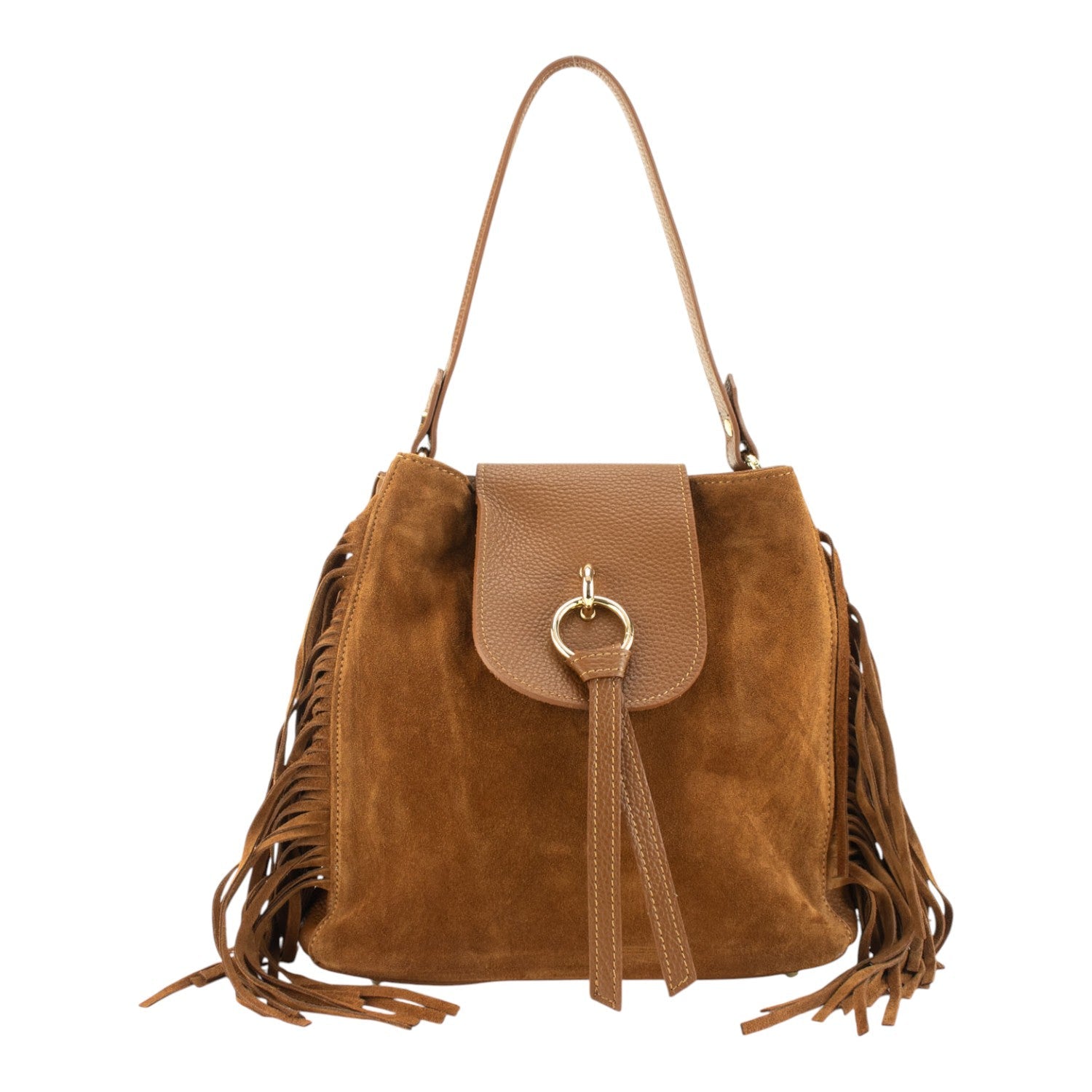 Bolso en piel Pregato Solenne Ante Camel - KimondoShop