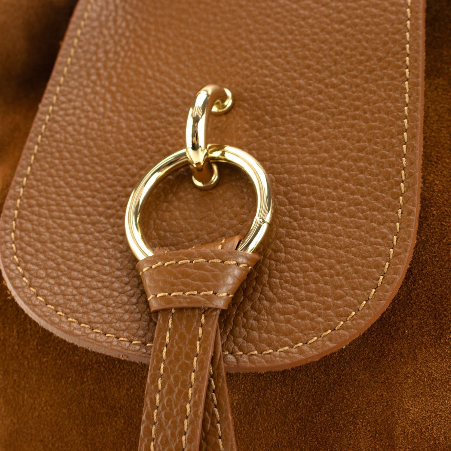 Bolso en piel Pregato Solenne Ante Camel - KimondoShop