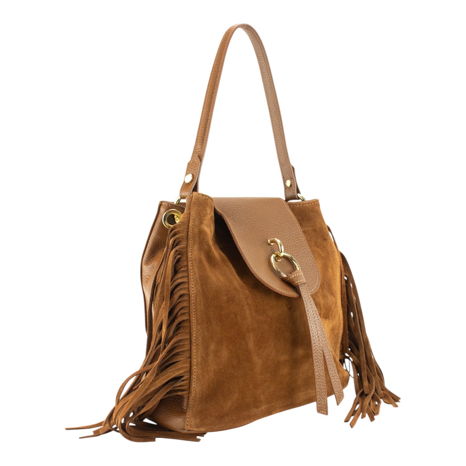 Bolso en piel Pregato Solenne Ante Camel - KimondoShop
