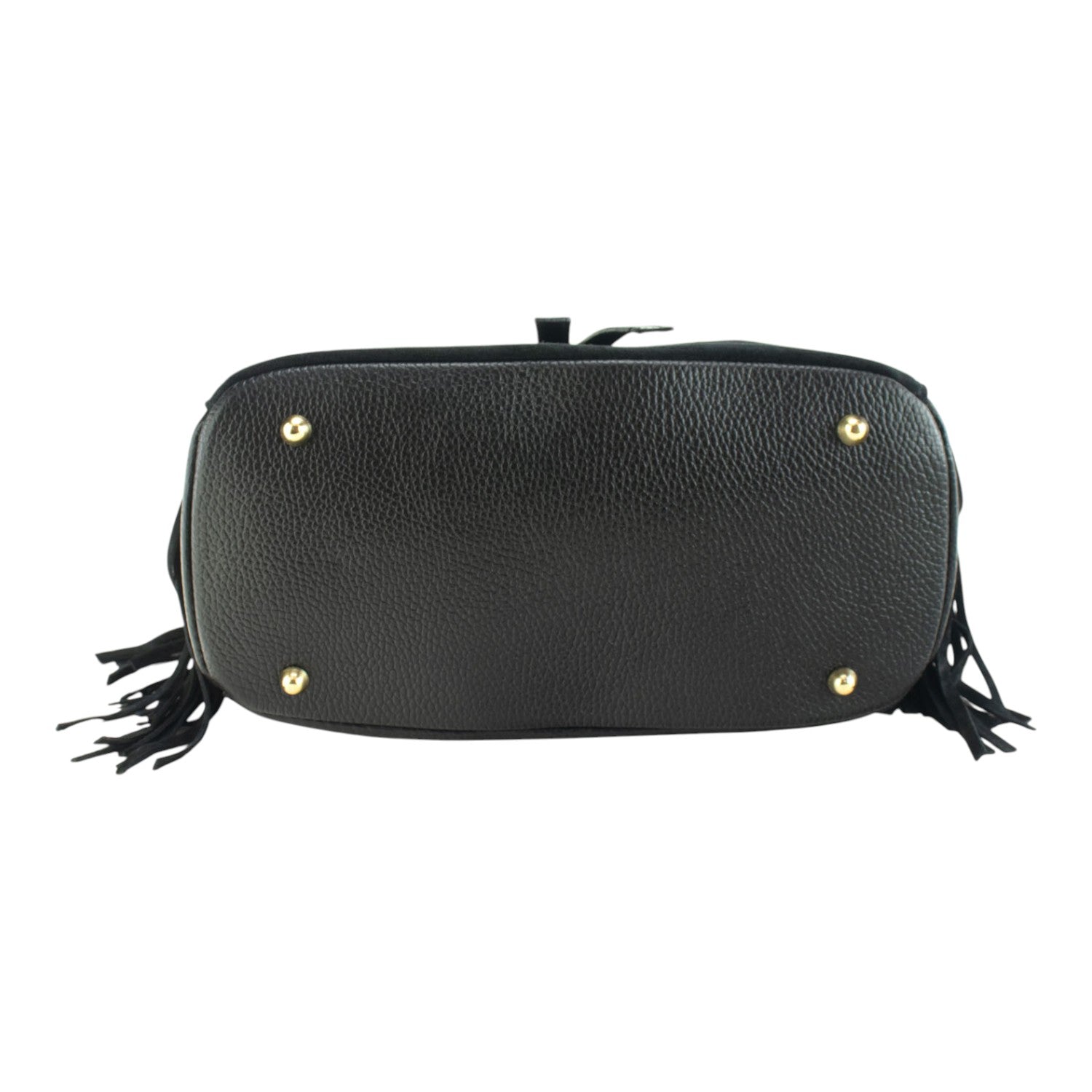 Bolso en piel Pregato Solenne Ante Negro - KimondoShop