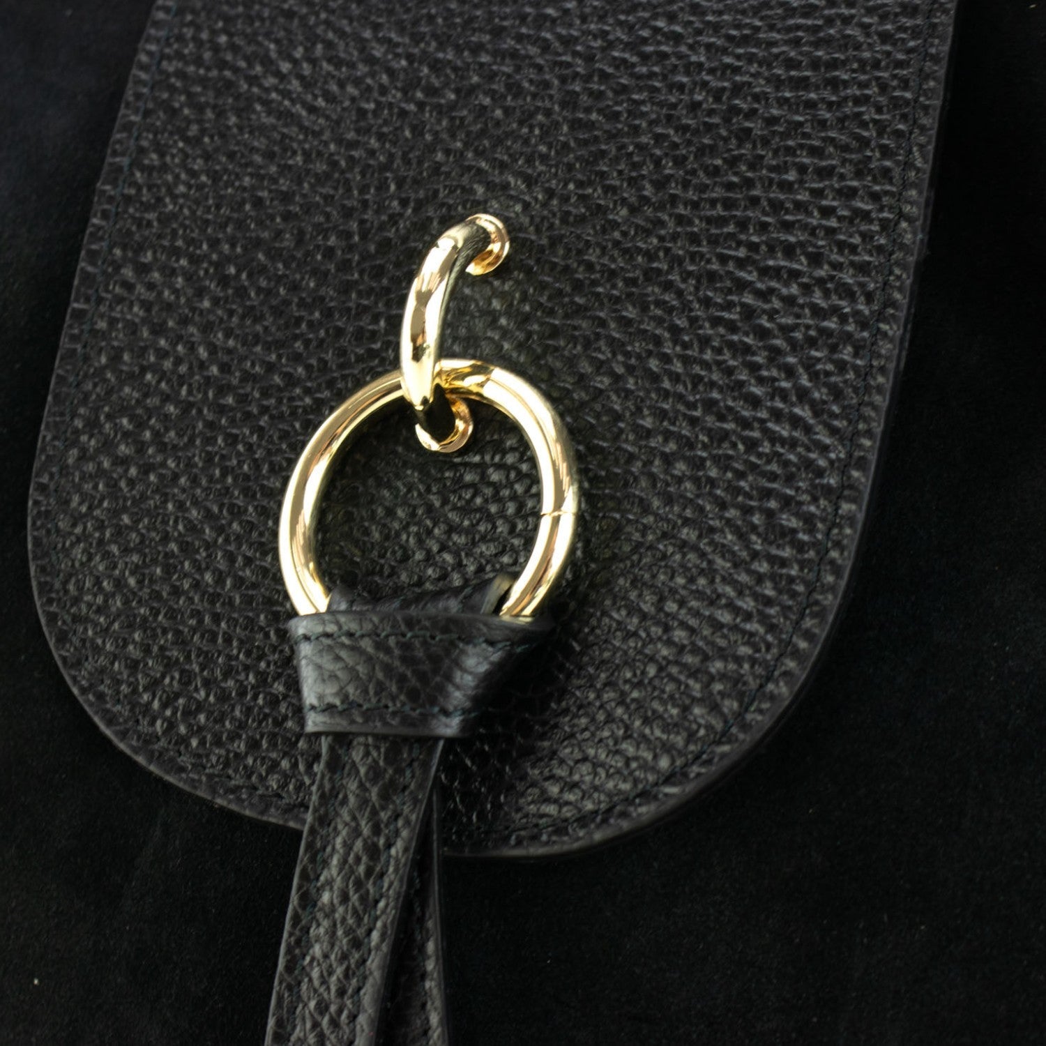 Bolso en piel Pregato Solenne Ante Negro - KimondoShop