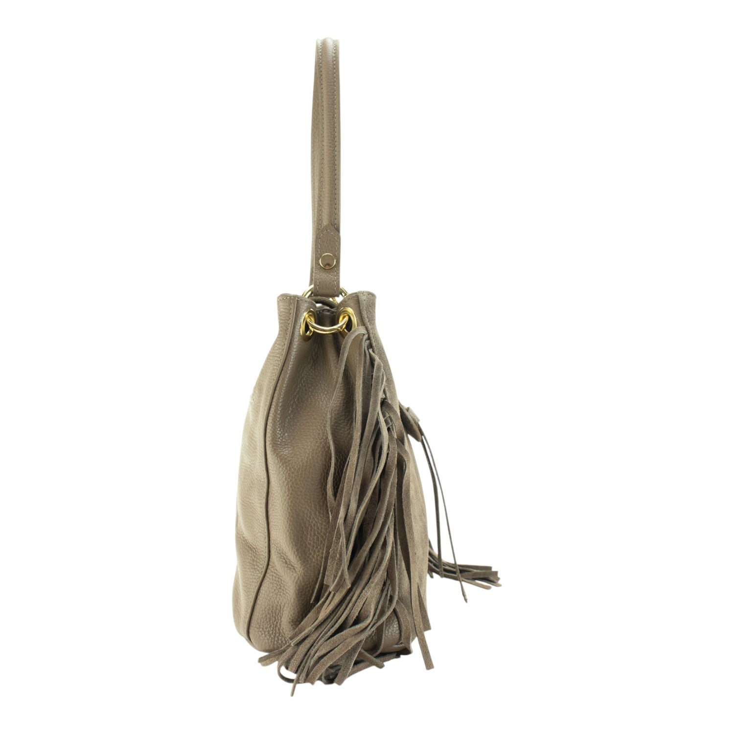Bolso en piel Pregato Solenne Ante Taupe - KimondoShop