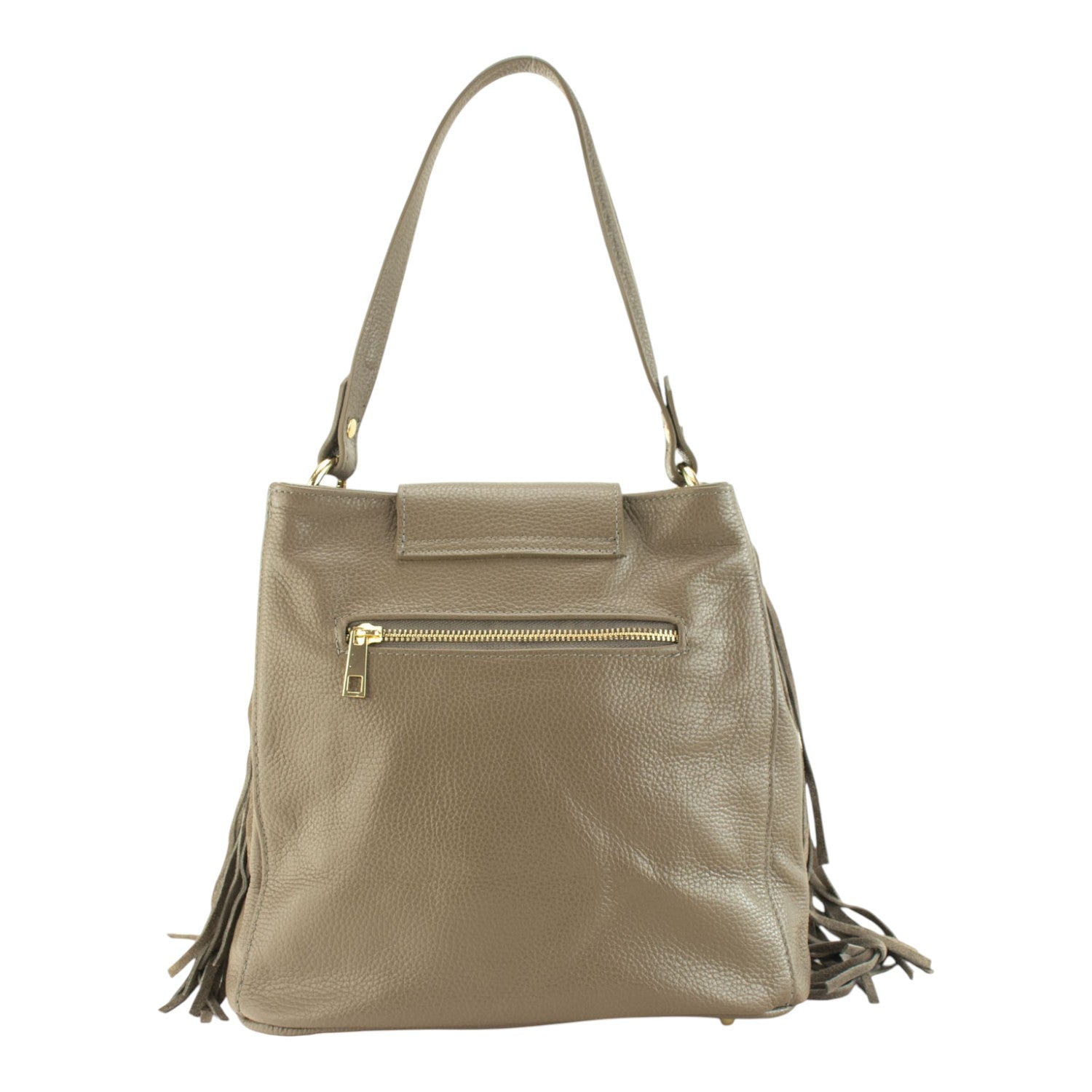 Bolso en piel Pregato Solenne Ante Taupe - KimondoShop