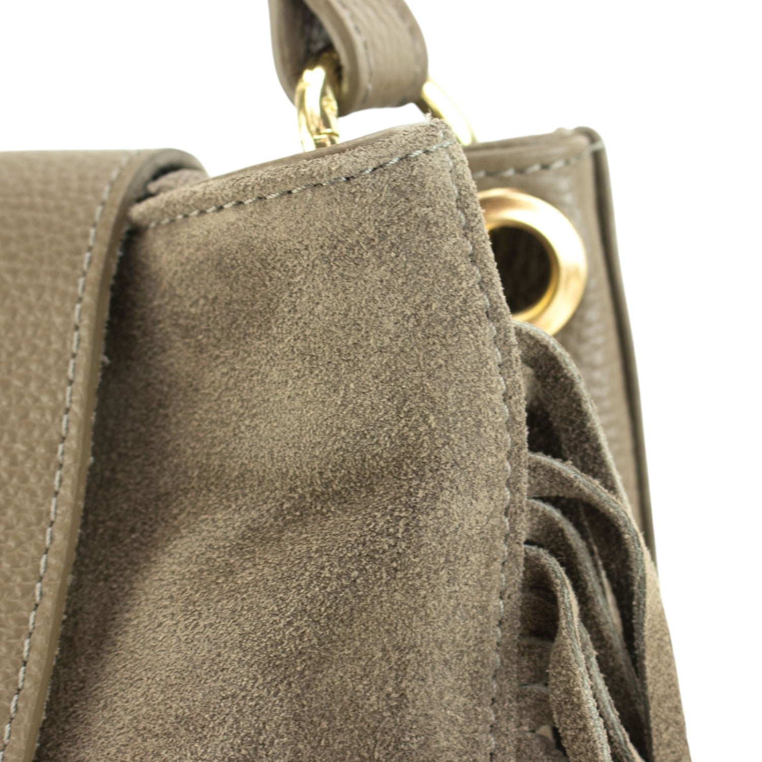 Bolso en piel Pregato Solenne Ante Taupe - KimondoShop