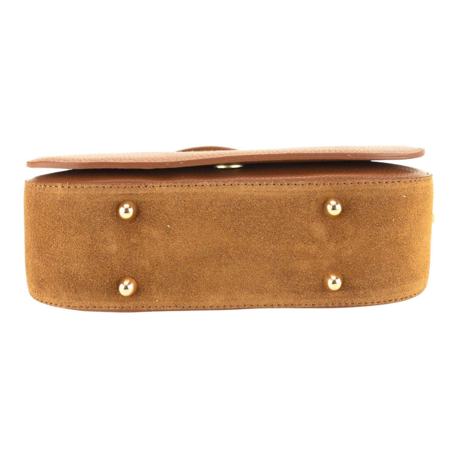 Bolso en piel Pregato Velluto Ante Camel - KimondoShop