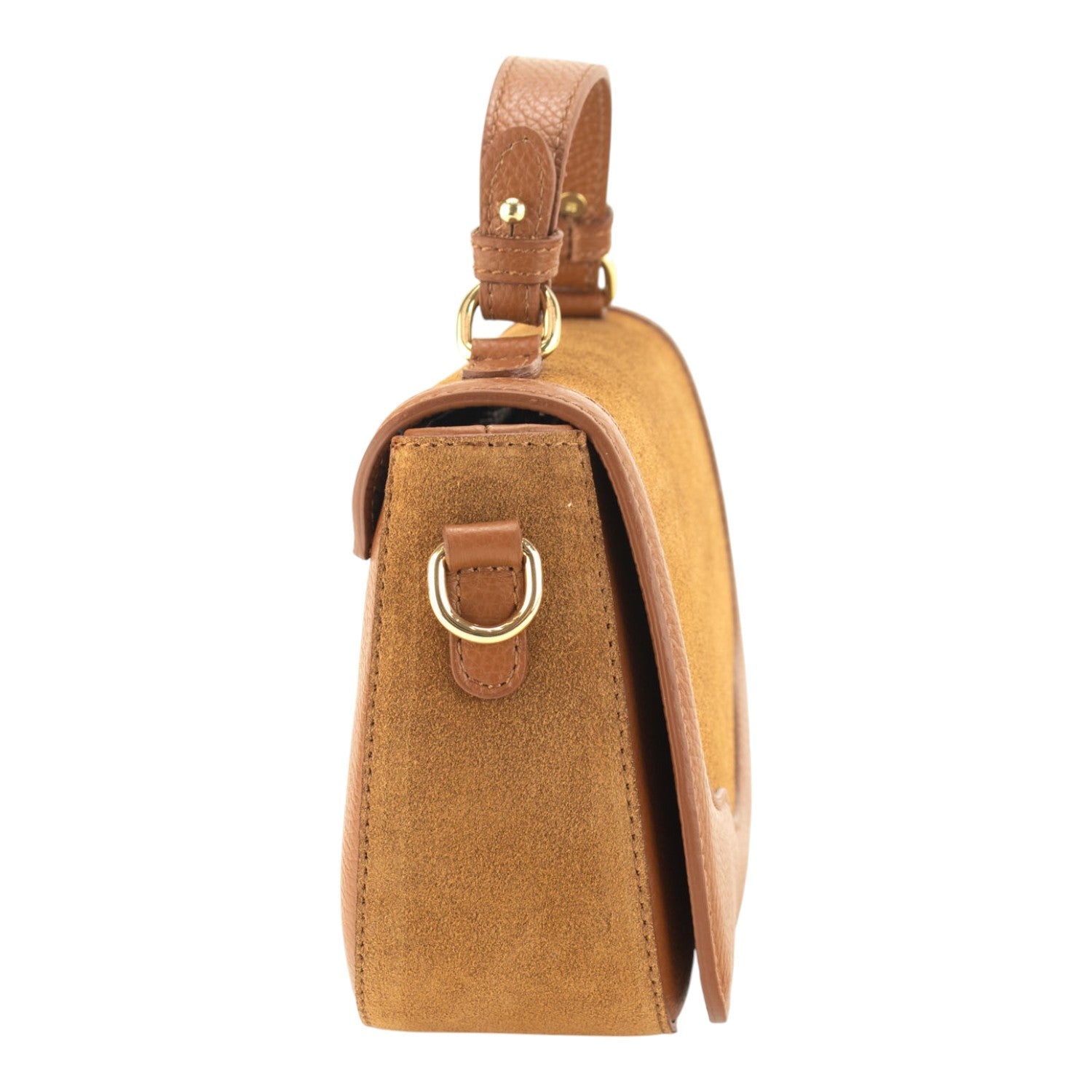 Bolso en piel Pregato Velluto Ante Camel - KimondoShop
