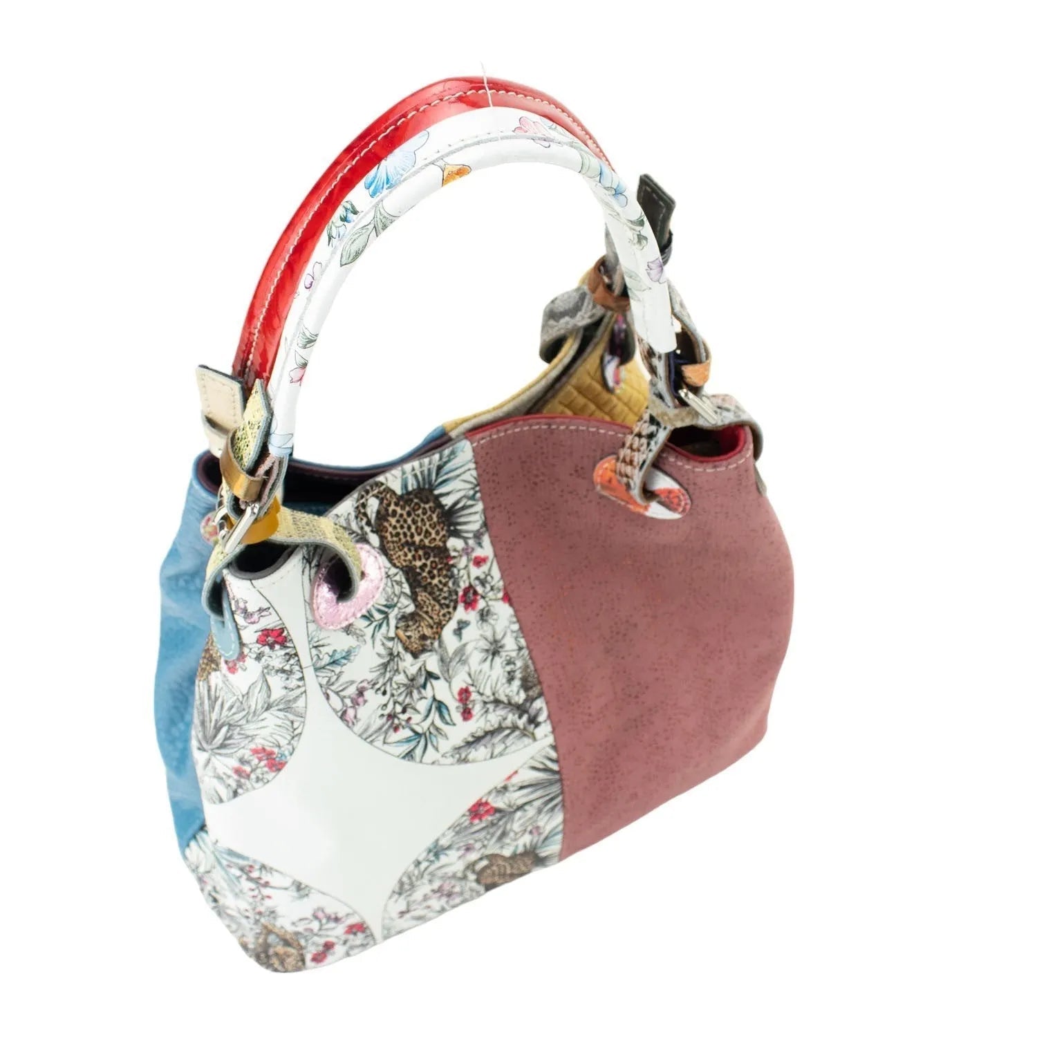 Bolso hobo en Piel Pregato Vittoria Animal Burdeos - KimondoShop