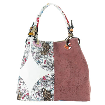 Bolso hobo en Piel Pregato Vittoria Animal Burdeos - KimondoShop