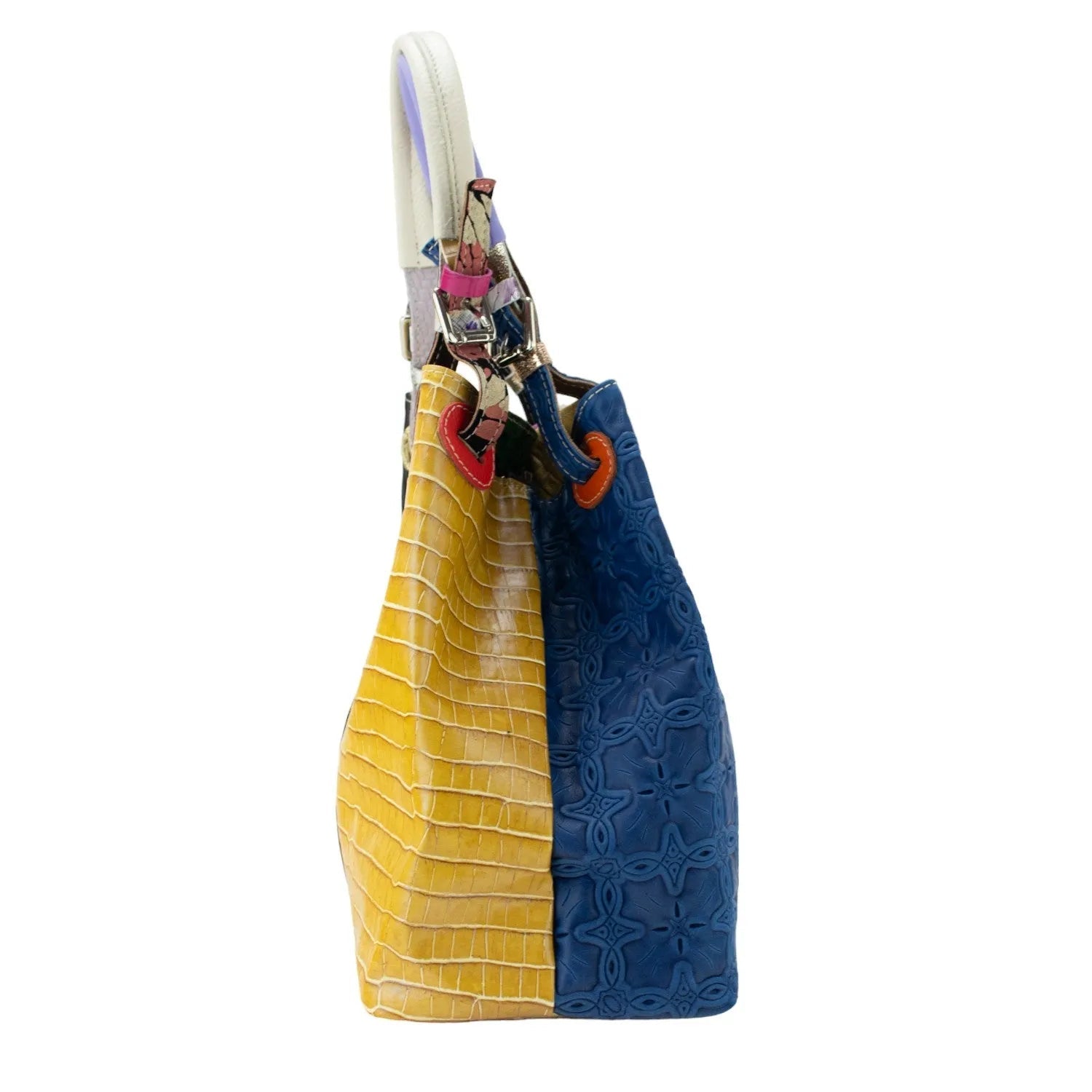 Bolso hobo en Piel Pregato Vittoria Azul marino - KimondoShop