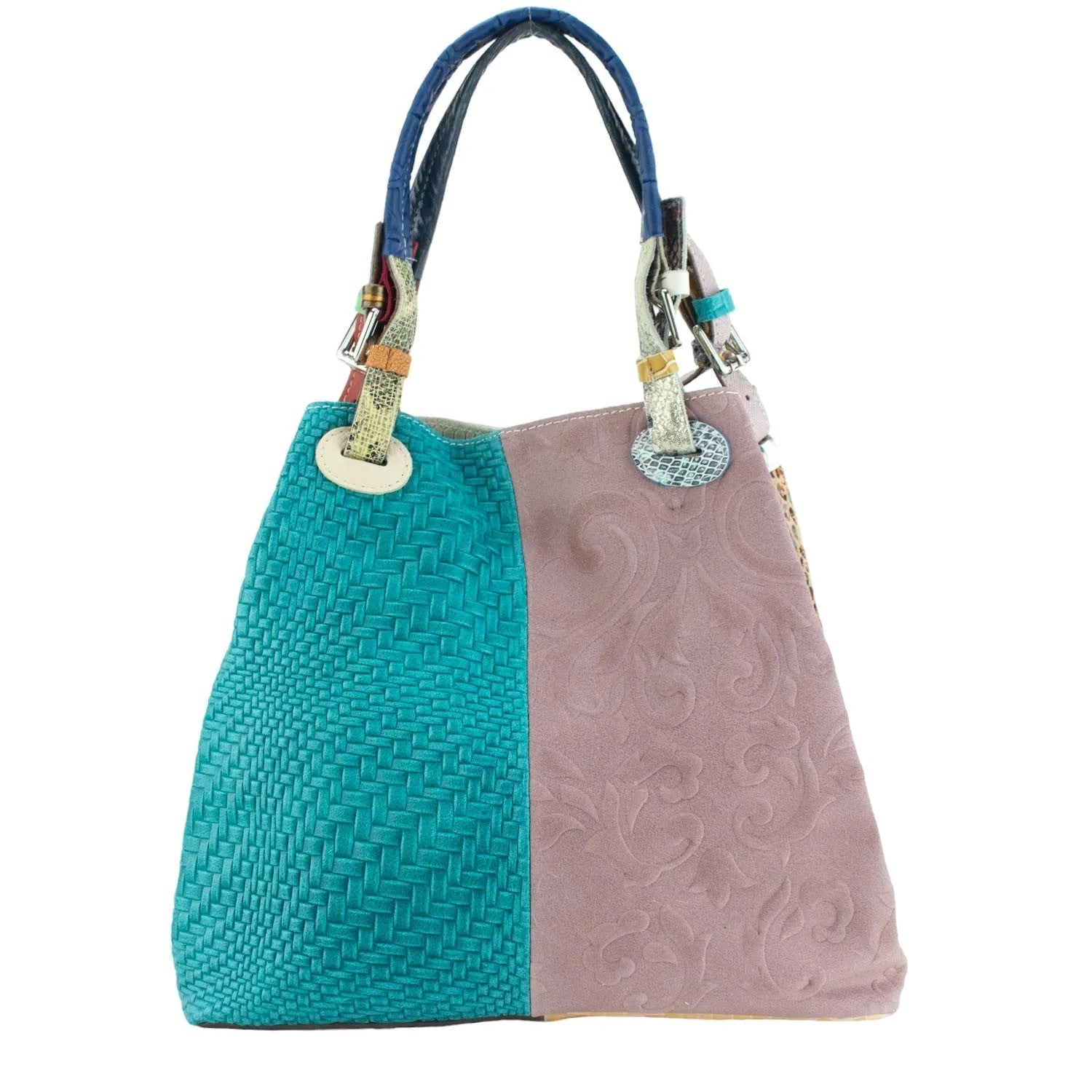 Bolso hobo en Piel Pregato Vittoria Snake Marble - KimondoShop