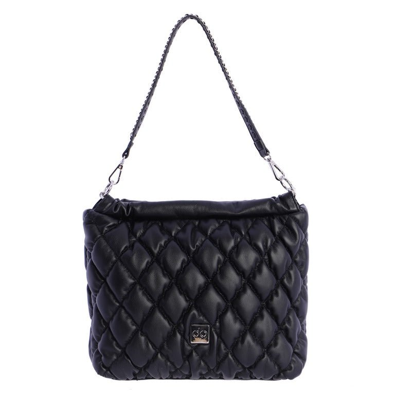 Bolso hombro medio Don Algodon Sapporo Negro - KimondoShop