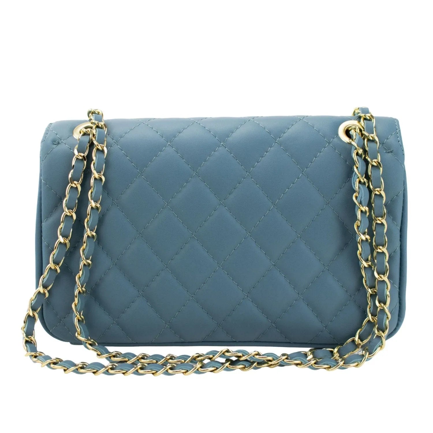 Bolso Piel Pregato Classy Azul Cian oscuro - KimondoShop