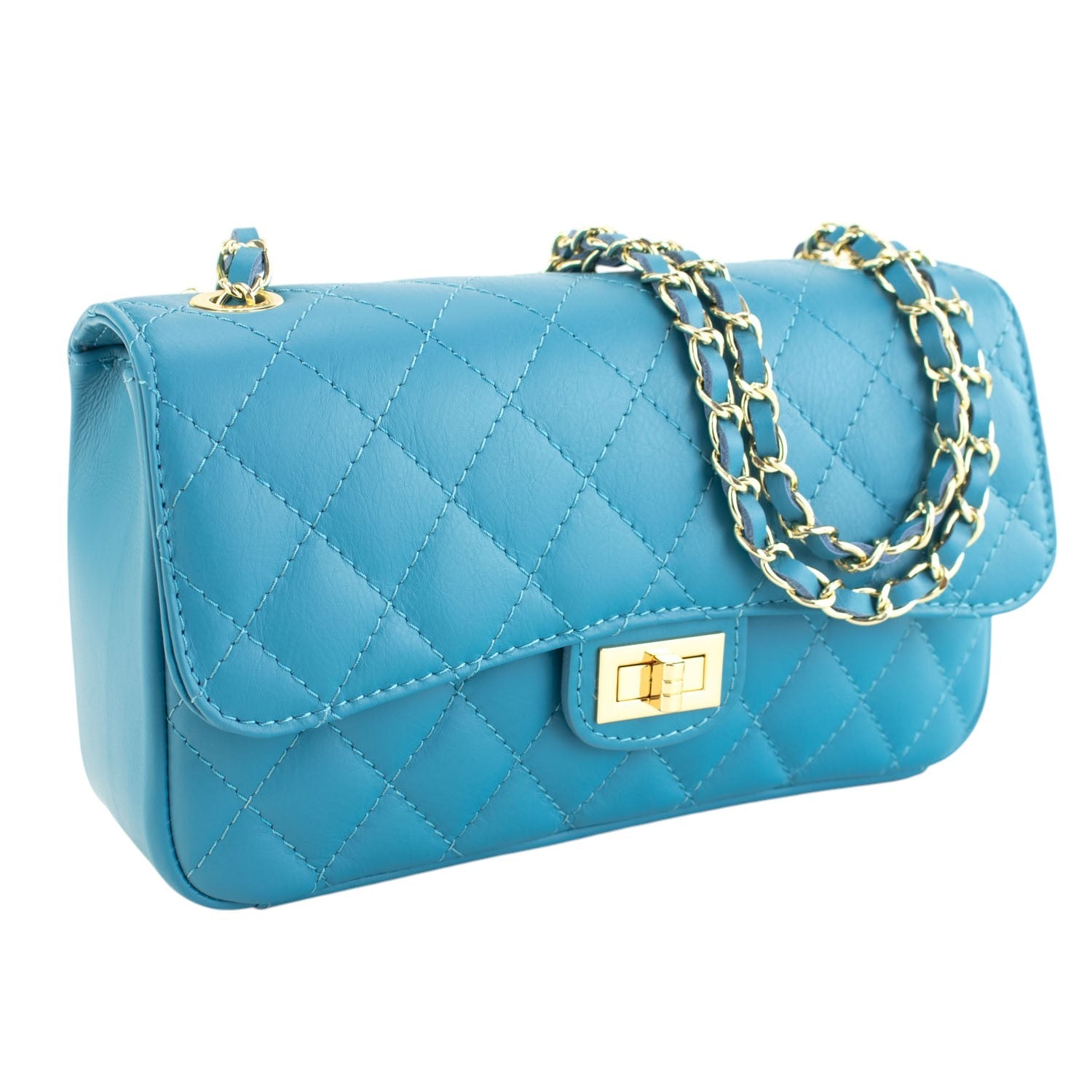 Bolso Piel Pregato Classy Azul Cielo - KimondoShop