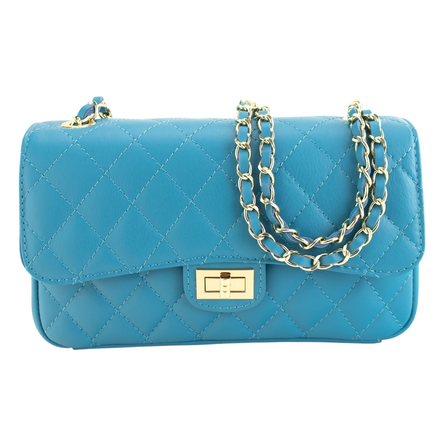 Bolso Piel Pregato Classy Azul Cielo - KimondoShop