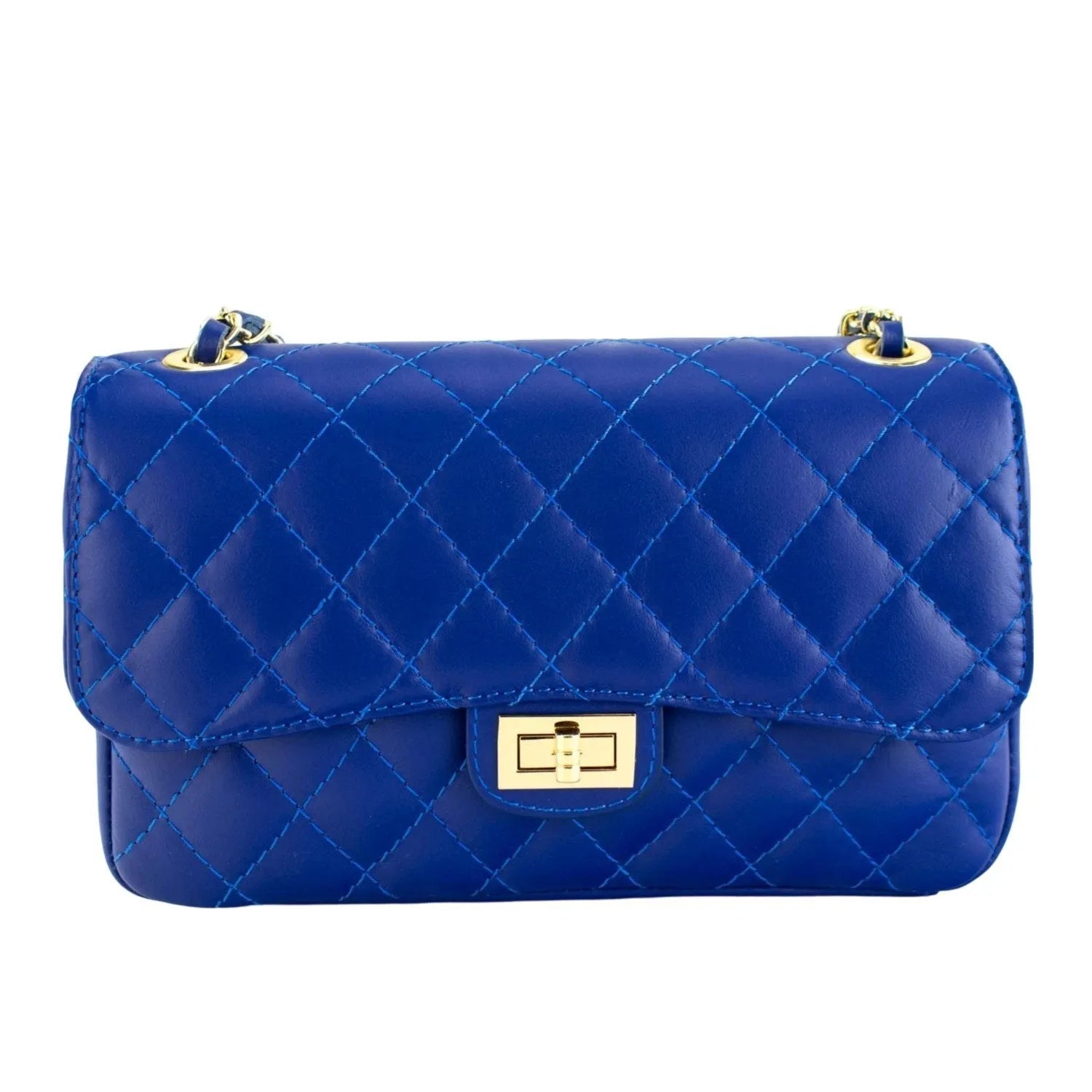 Bolso Piel Pregato Classy Azul eléctrico - KimondoShop