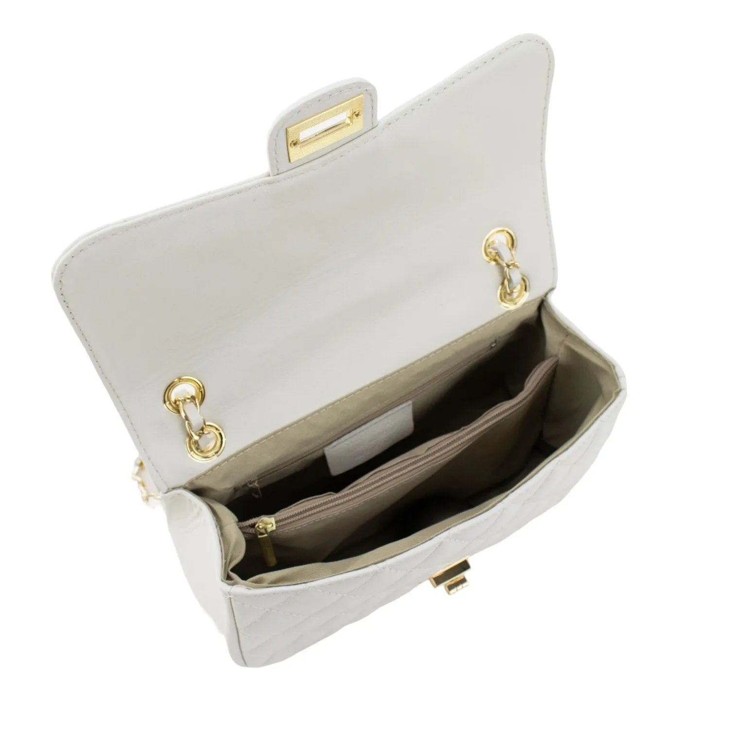 Bolso Piel Pregato Classy Blanco - KimondoShop