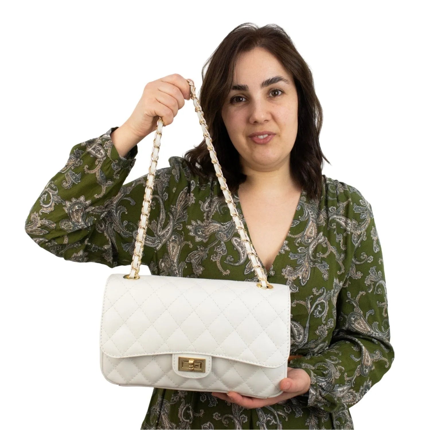 Bolso Piel Pregato Classy Blanco - KimondoShop