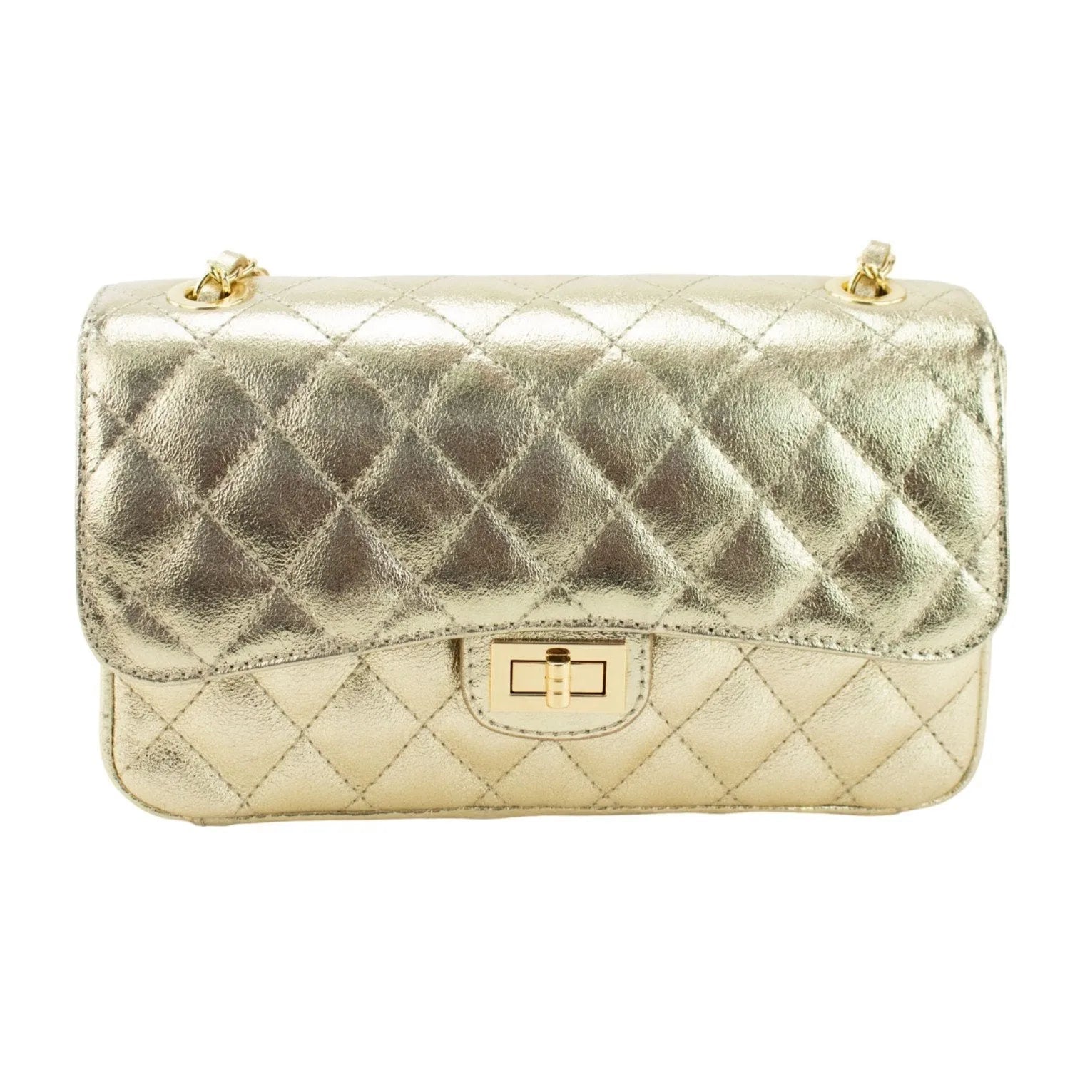 Bolso Piel Pregato Classy Dorado - KimondoShop