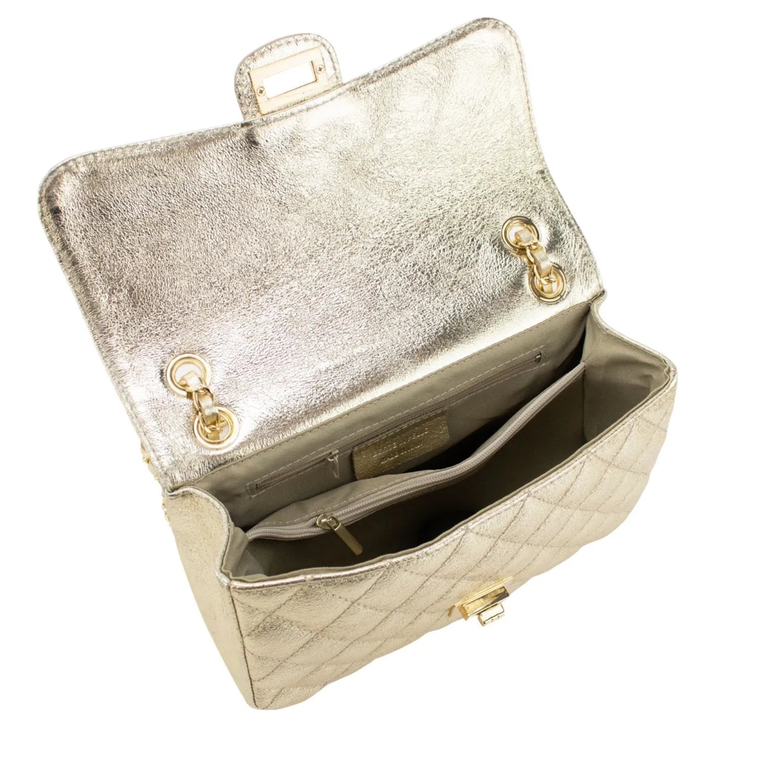 Bolso Piel Pregato Classy Dorado - KimondoShop