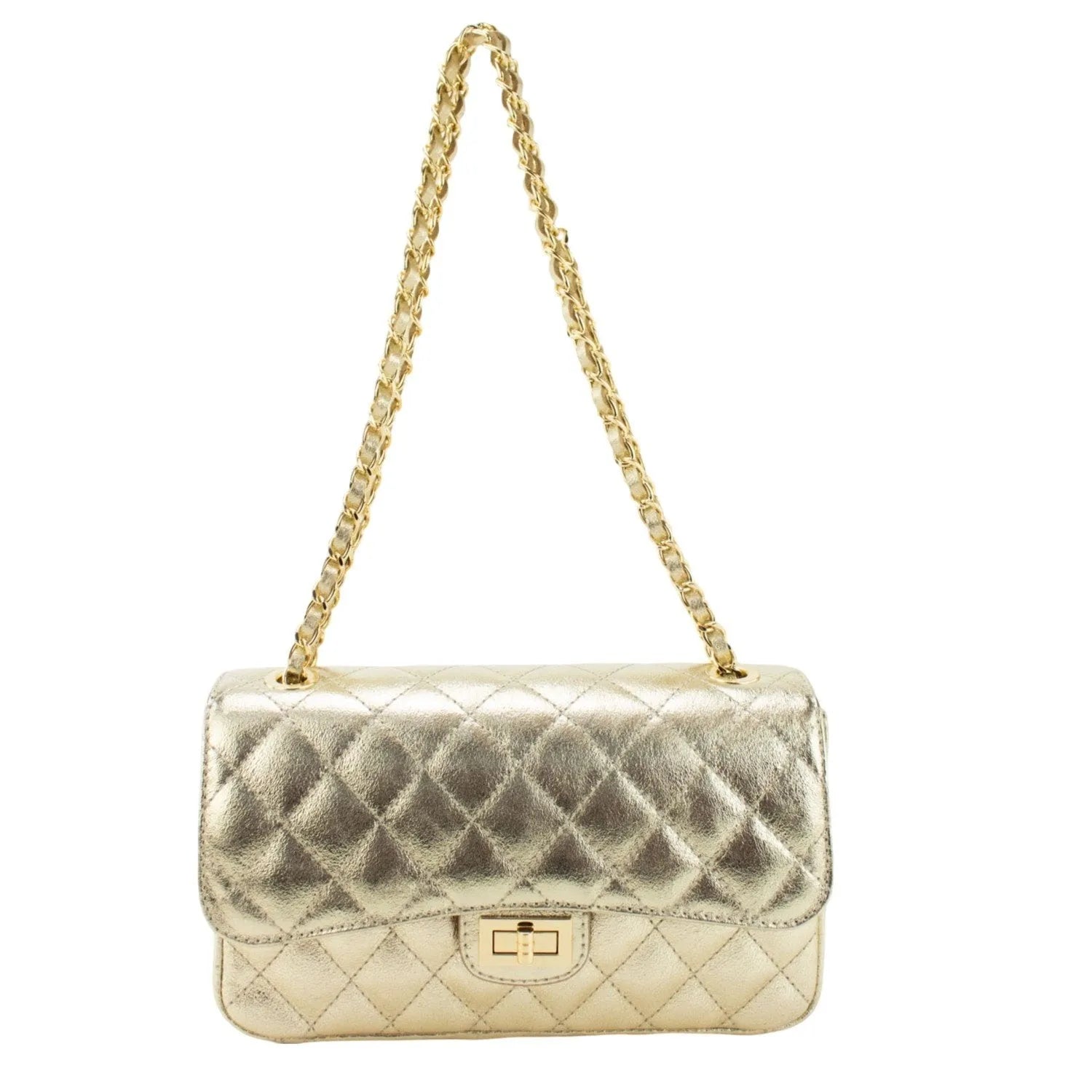 Bolso Piel Pregato Classy Dorado - KimondoShop