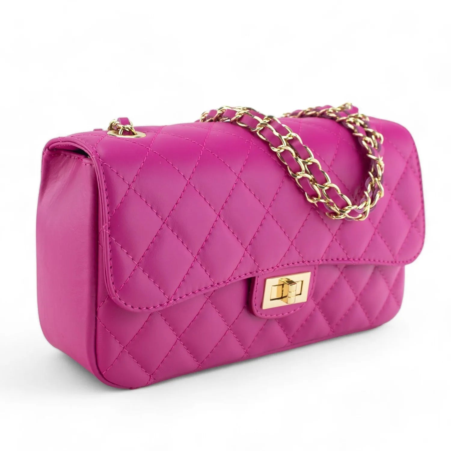 Bolso Piel Pregato Classy Fucsia - KimondoShop