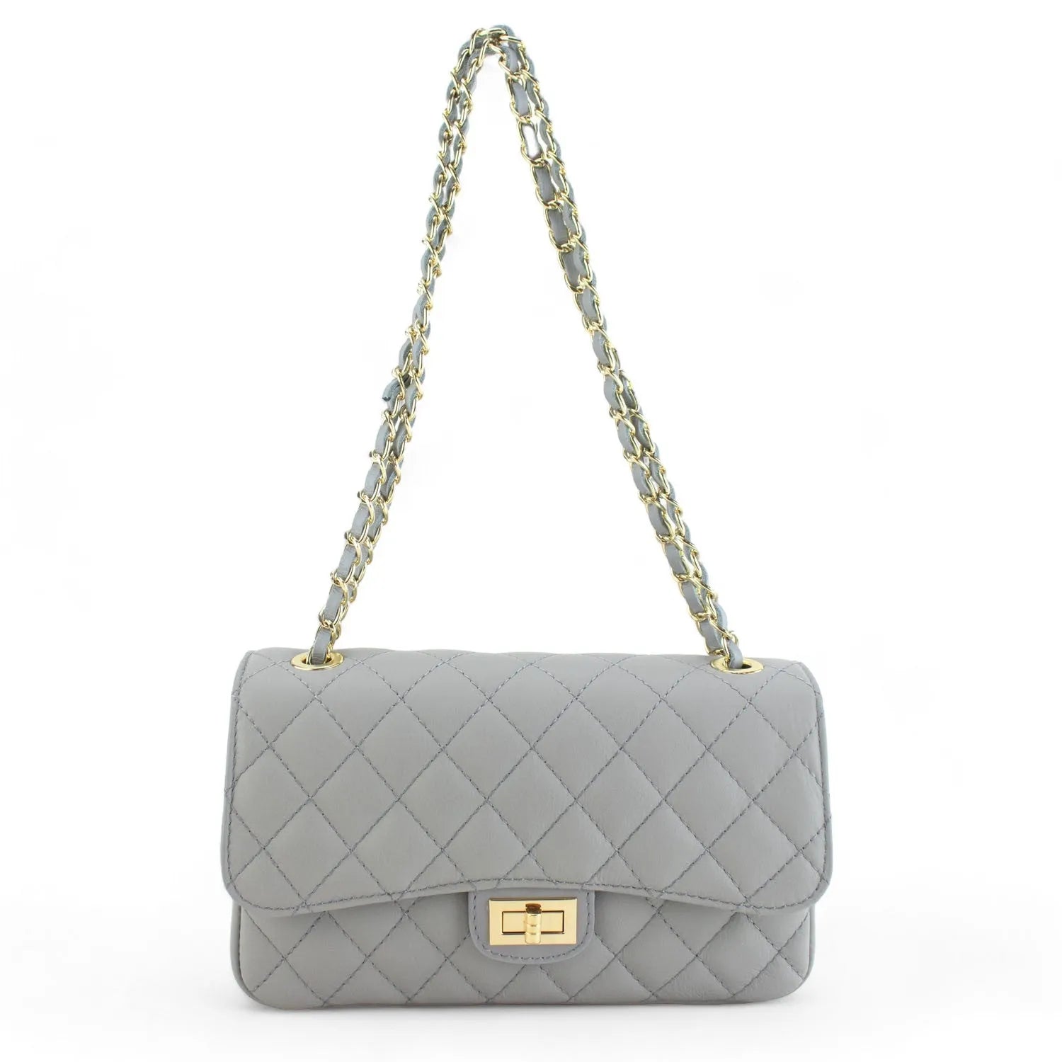 Bolso Piel Pregato Classy Gris - KimondoShop