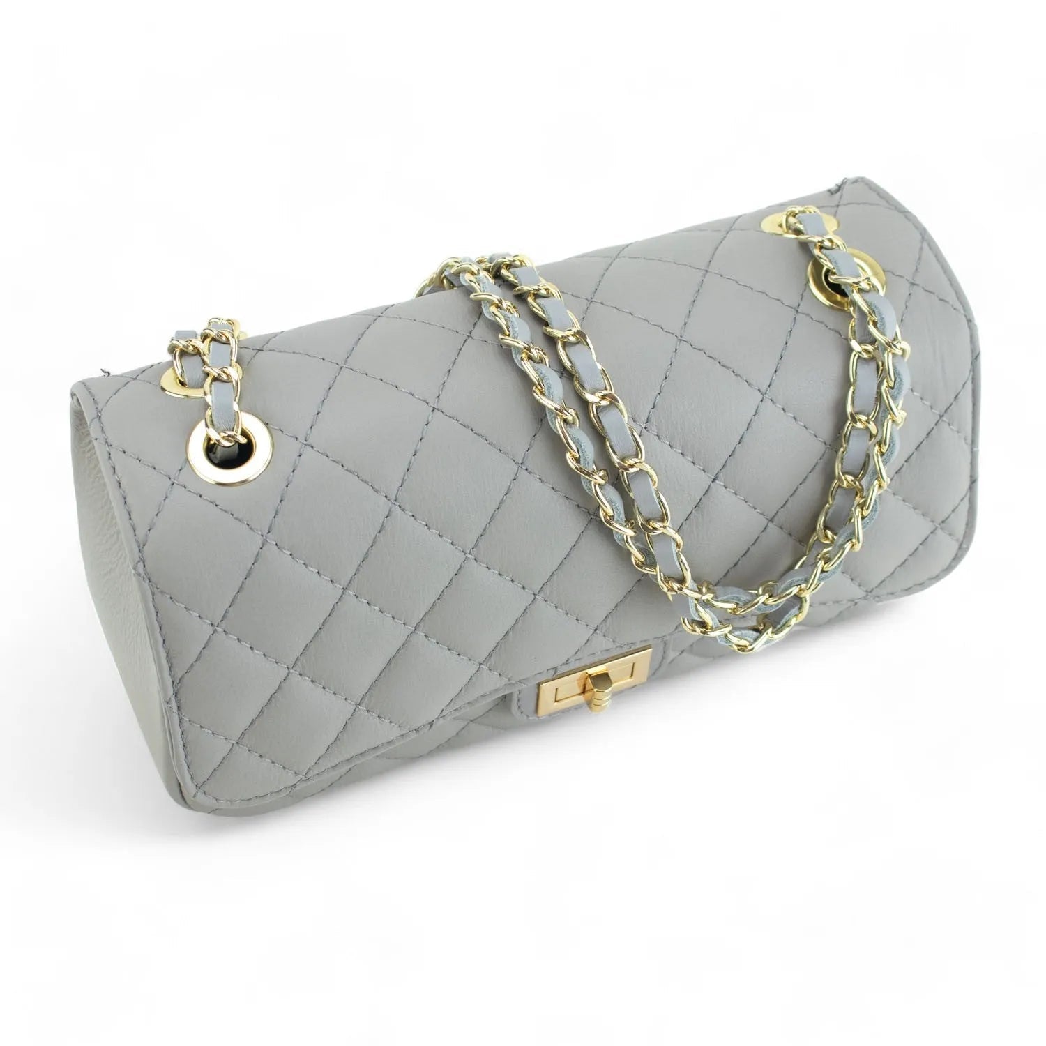 Bolso Piel Pregato Classy Gris - KimondoShop