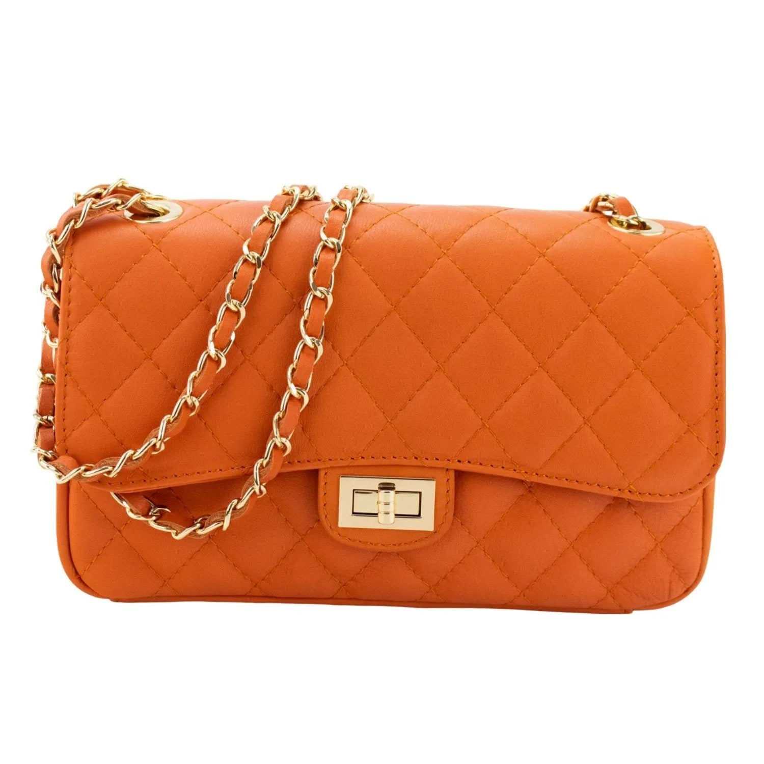 Bolso Piel Pregato Classy Naranja - KimondoShop