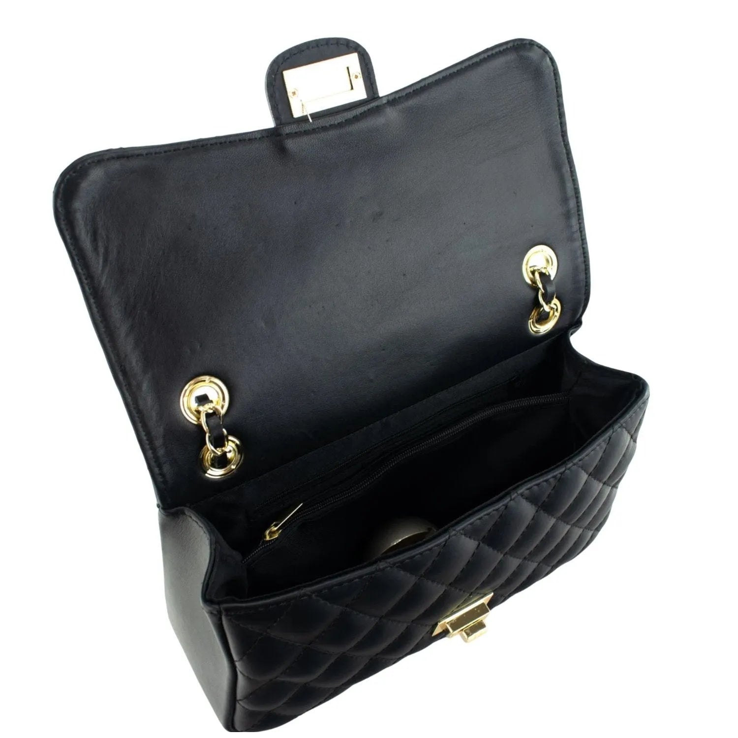 Bolso Piel Pregato Classy Negro - KimondoShop