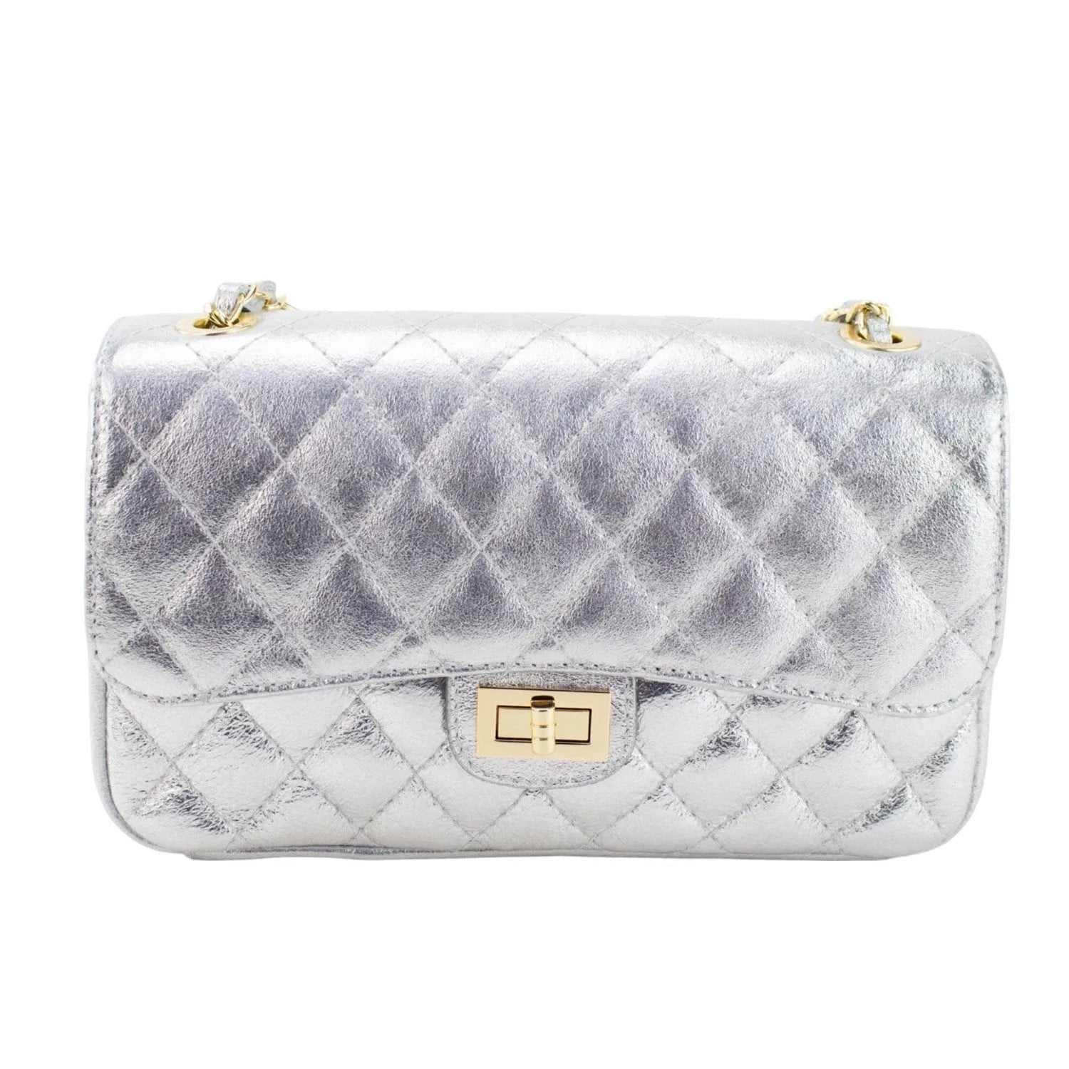 Bolso Piel Pregato Classy Plata - KimondoShop