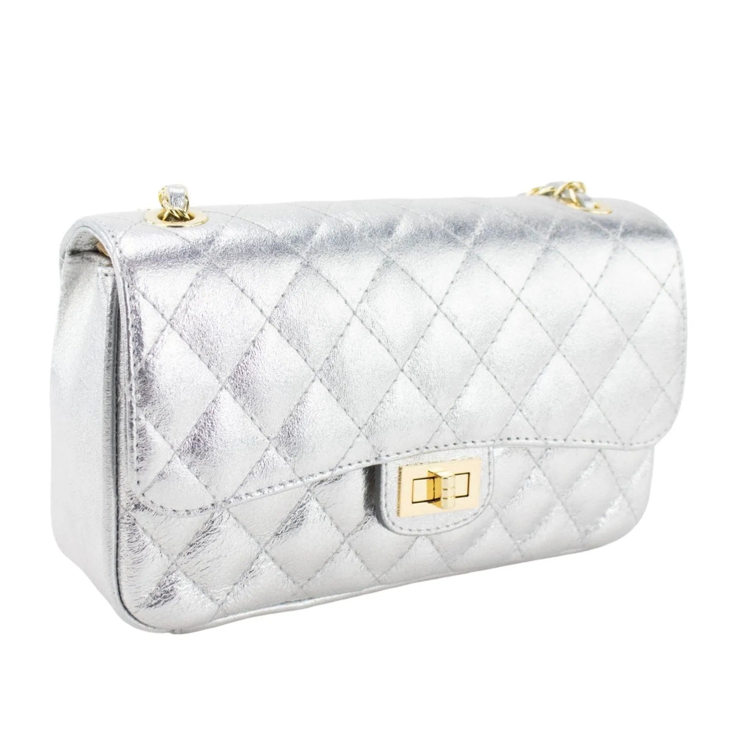 Bolso Piel Pregato Classy Plata - KimondoShop