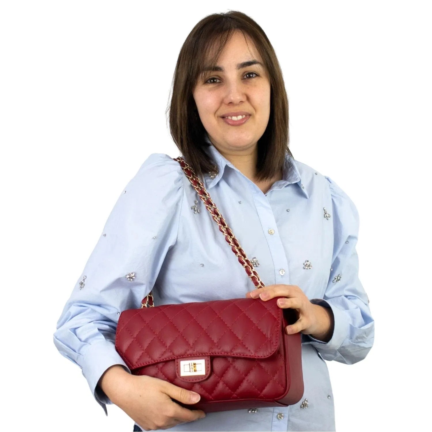 Bolso Piel Pregato Classy Rojo - KimondoShop