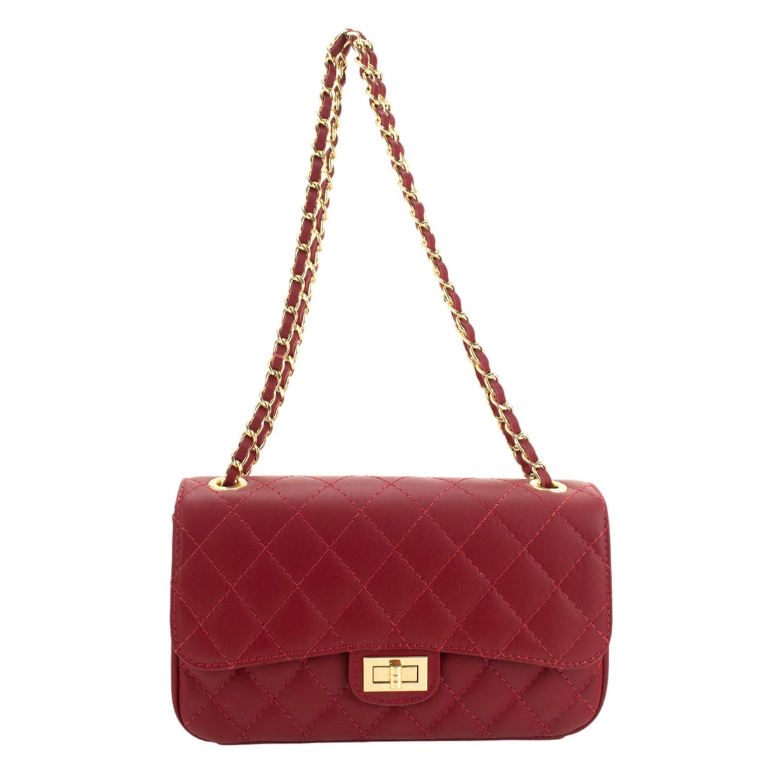 Bolso Piel Pregato Classy Rojo oscuro - KimondoShop