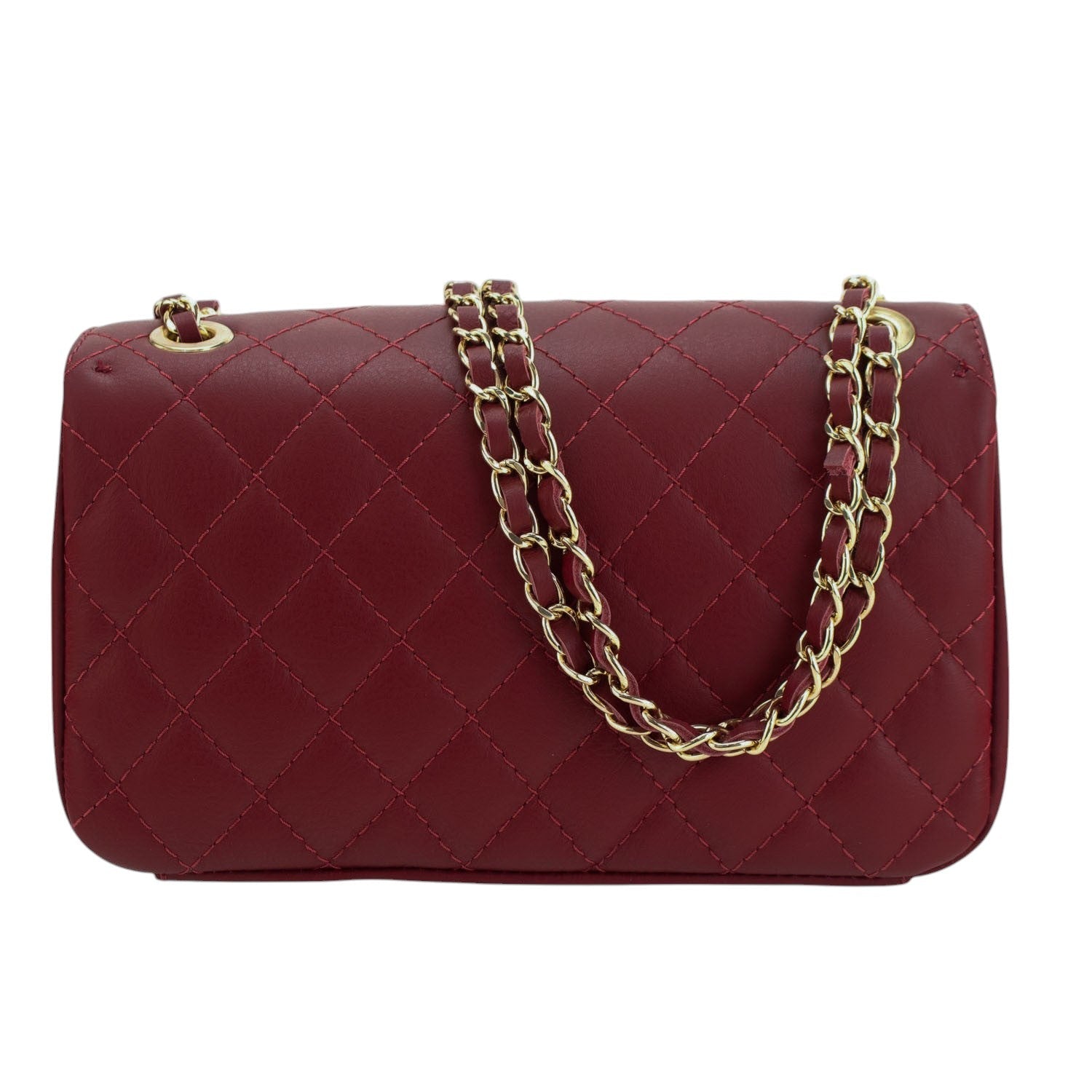 Bolso Piel Pregato Classy Rojo oscuro - KimondoShop